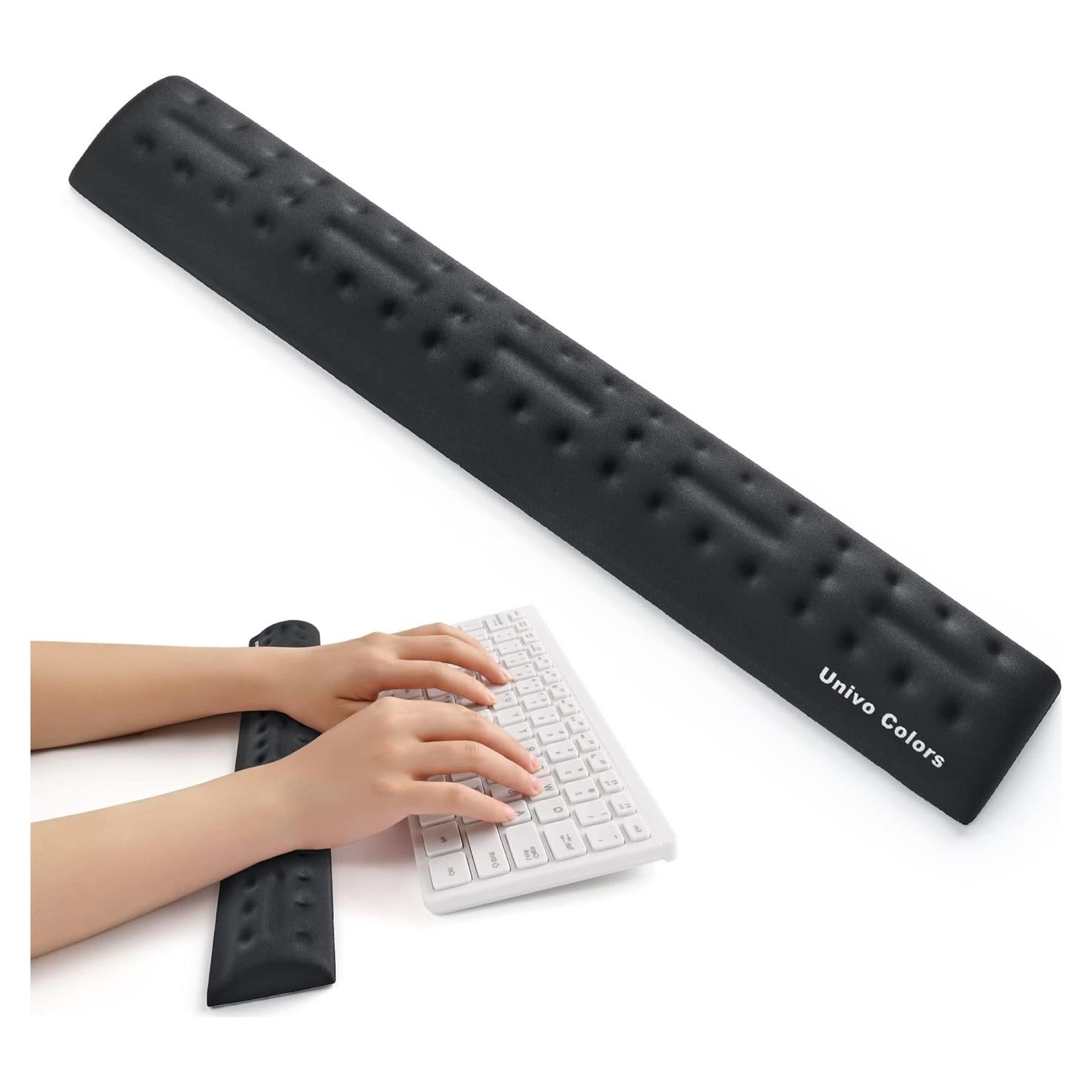 Reposamuñecas Ergonómico UnivoColors Gel Negro 36x6 cm