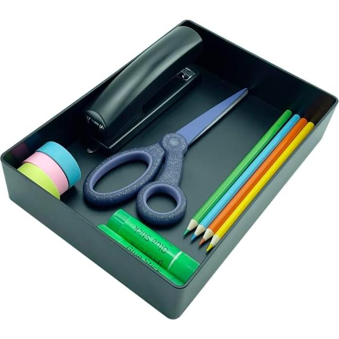 Organizador de Escritorio Rectangular Amazon Basics Negro 23.9x17cm