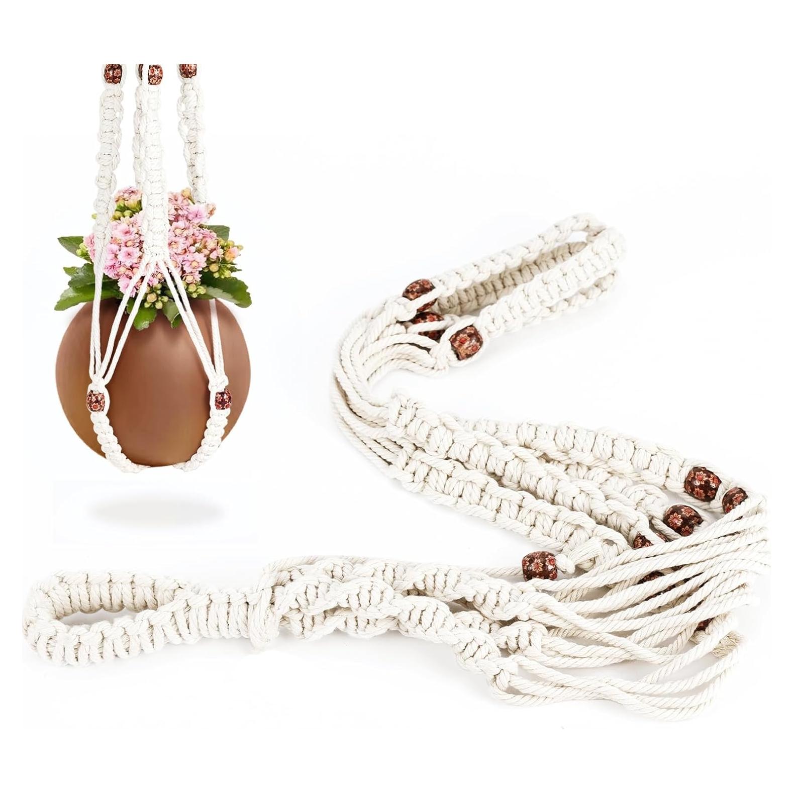 Colgador de Plantas de Macramé Necamocu 84 cm Hecho a Mano