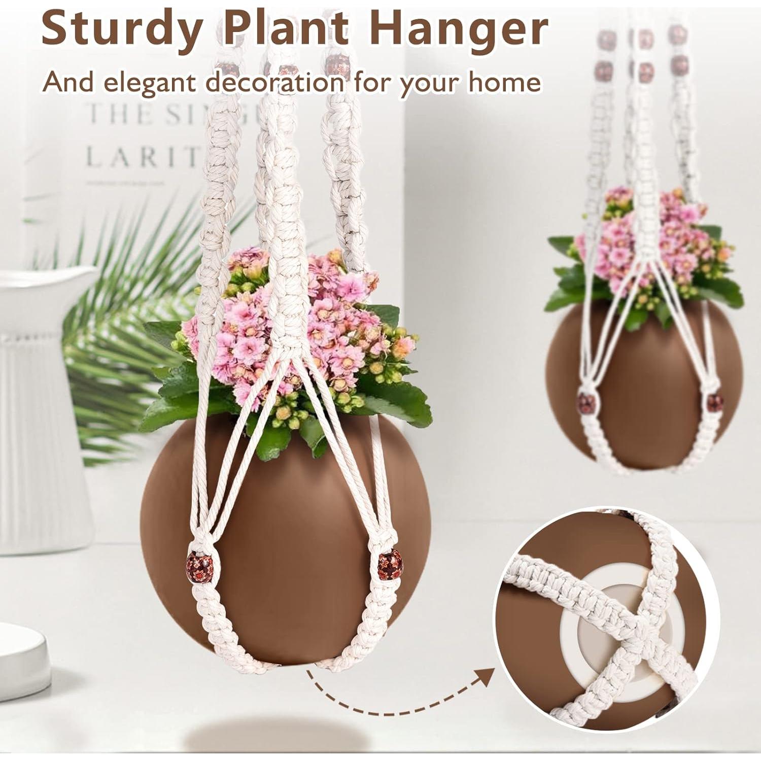 Colgador de Plantas de Macramé Necamocu 84 cm Hecho a Mano