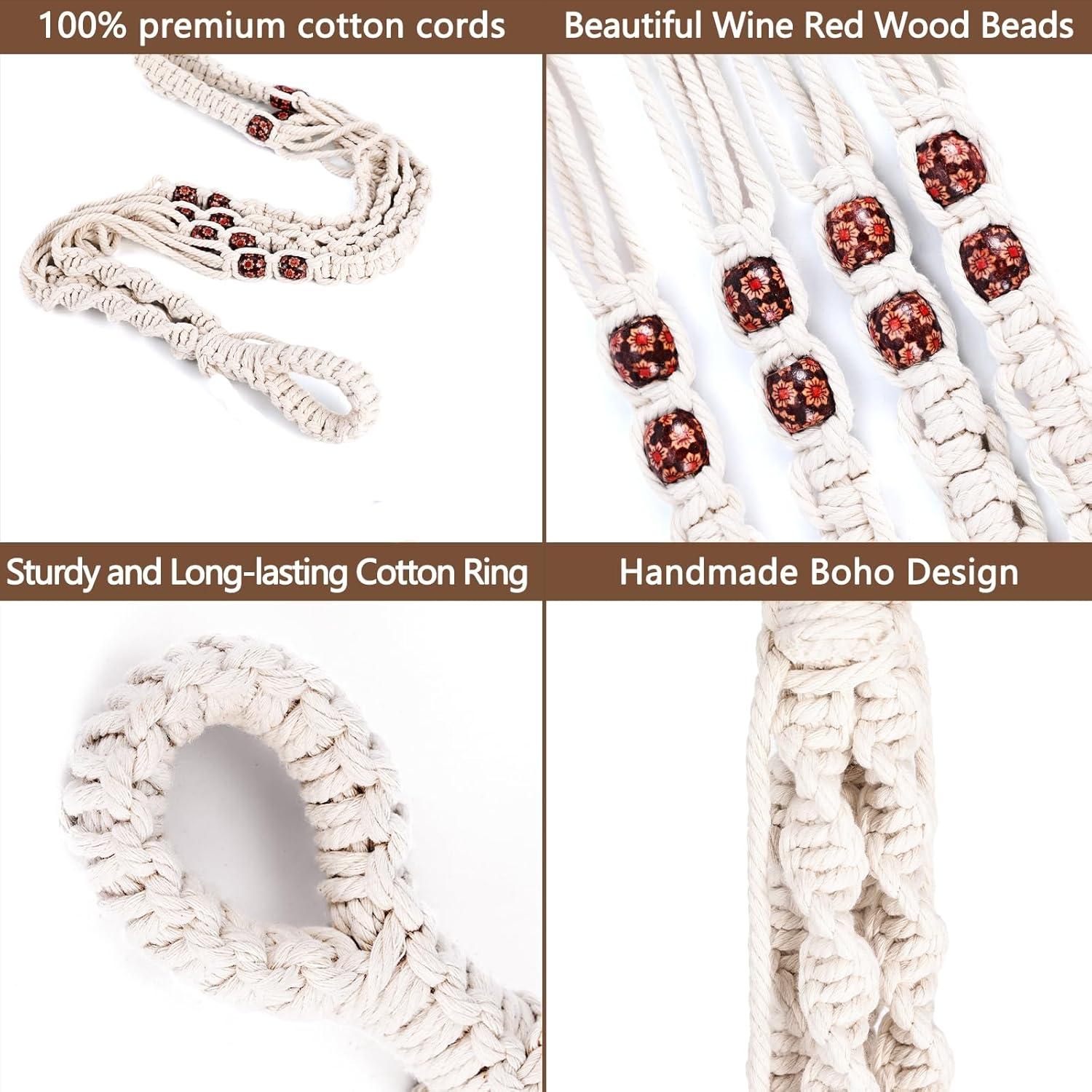 Colgador de Plantas de Macramé Necamocu 84 cm Hecho a Mano