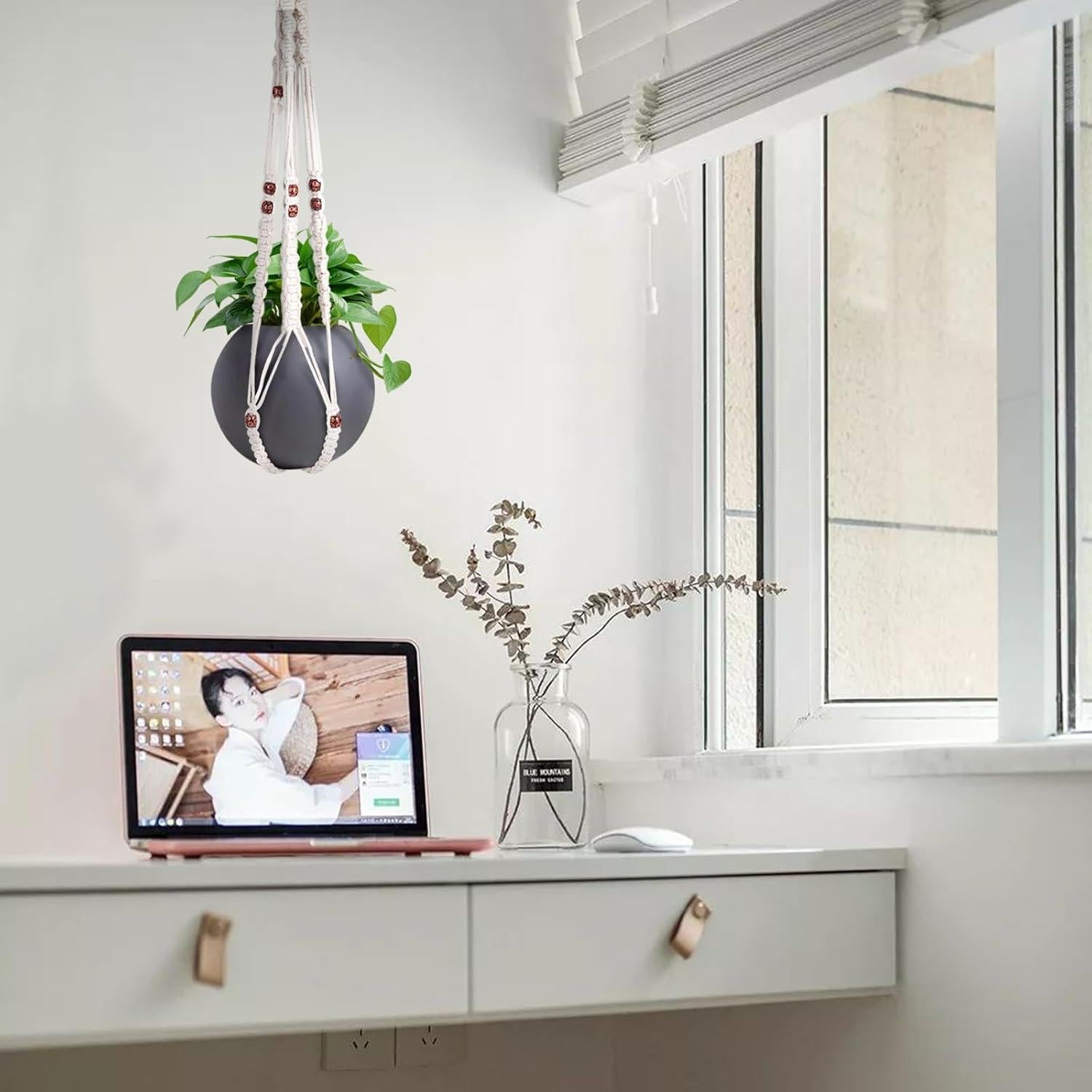 Colgador de Plantas de Macramé Necamocu 84 cm Hecho a Mano