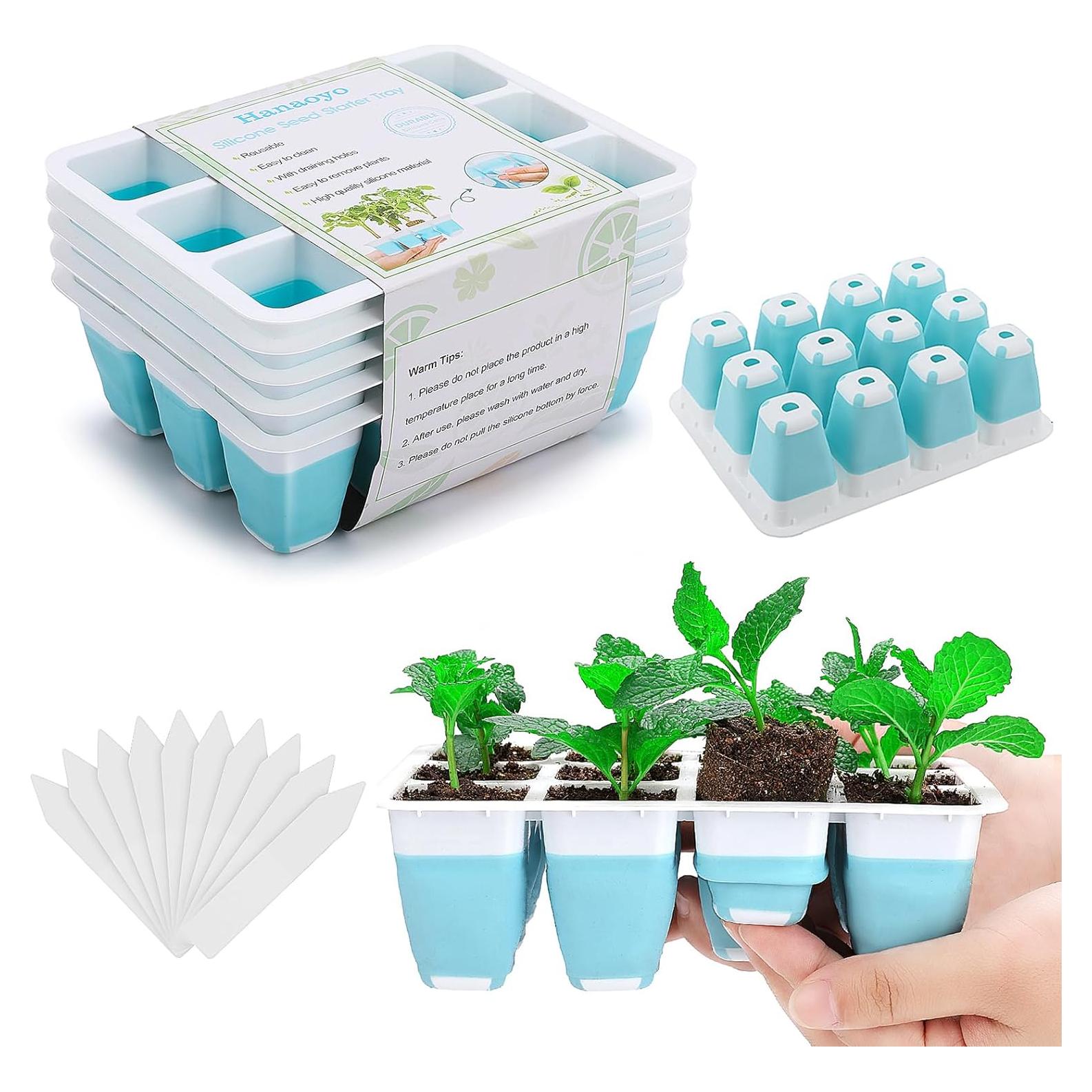Kit de Inicio de Semillas 5 Pcs Hanaoyo con Celdas Flexibles