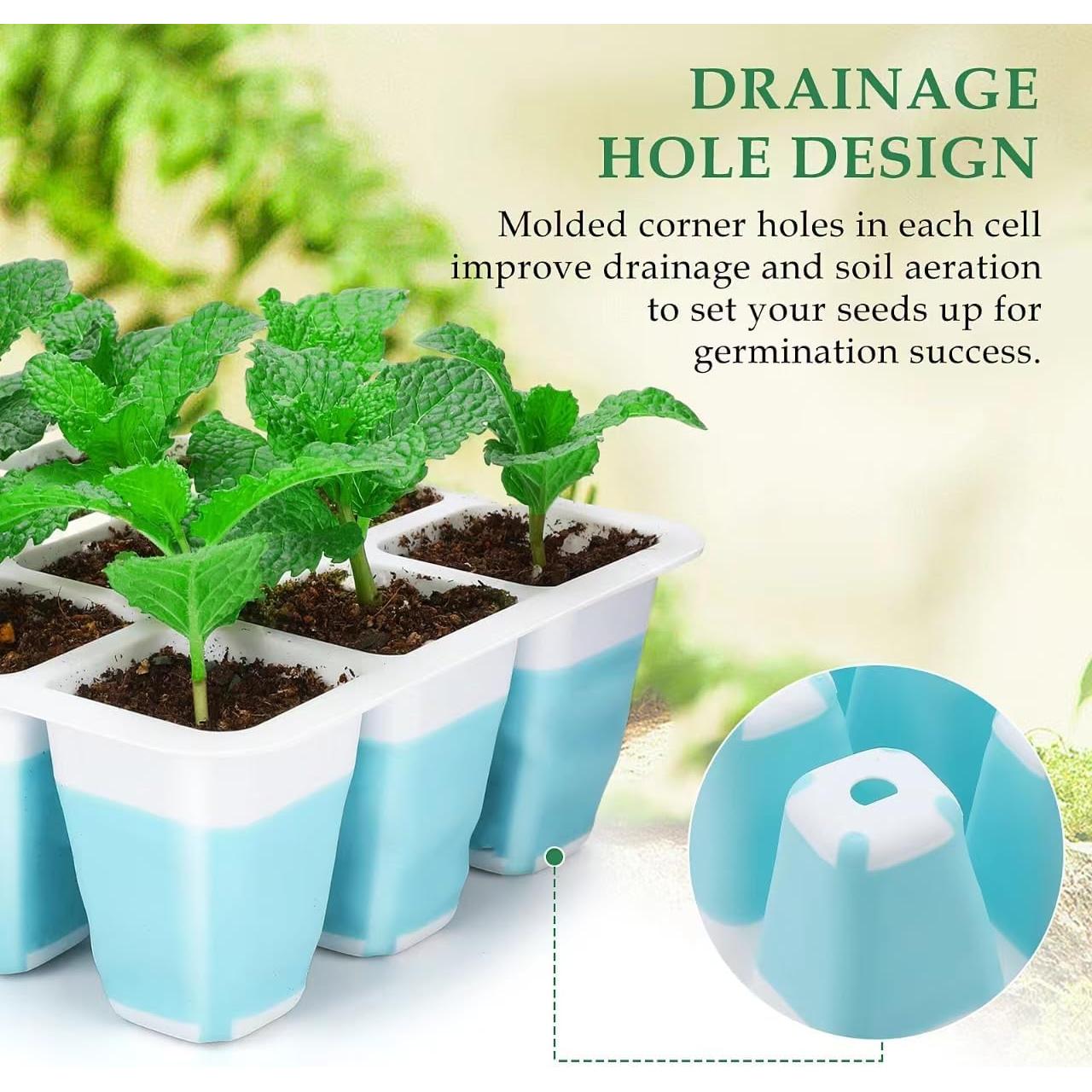 Kit de Inicio de Semillas 5 Pcs Hanaoyo con Celdas Flexibles