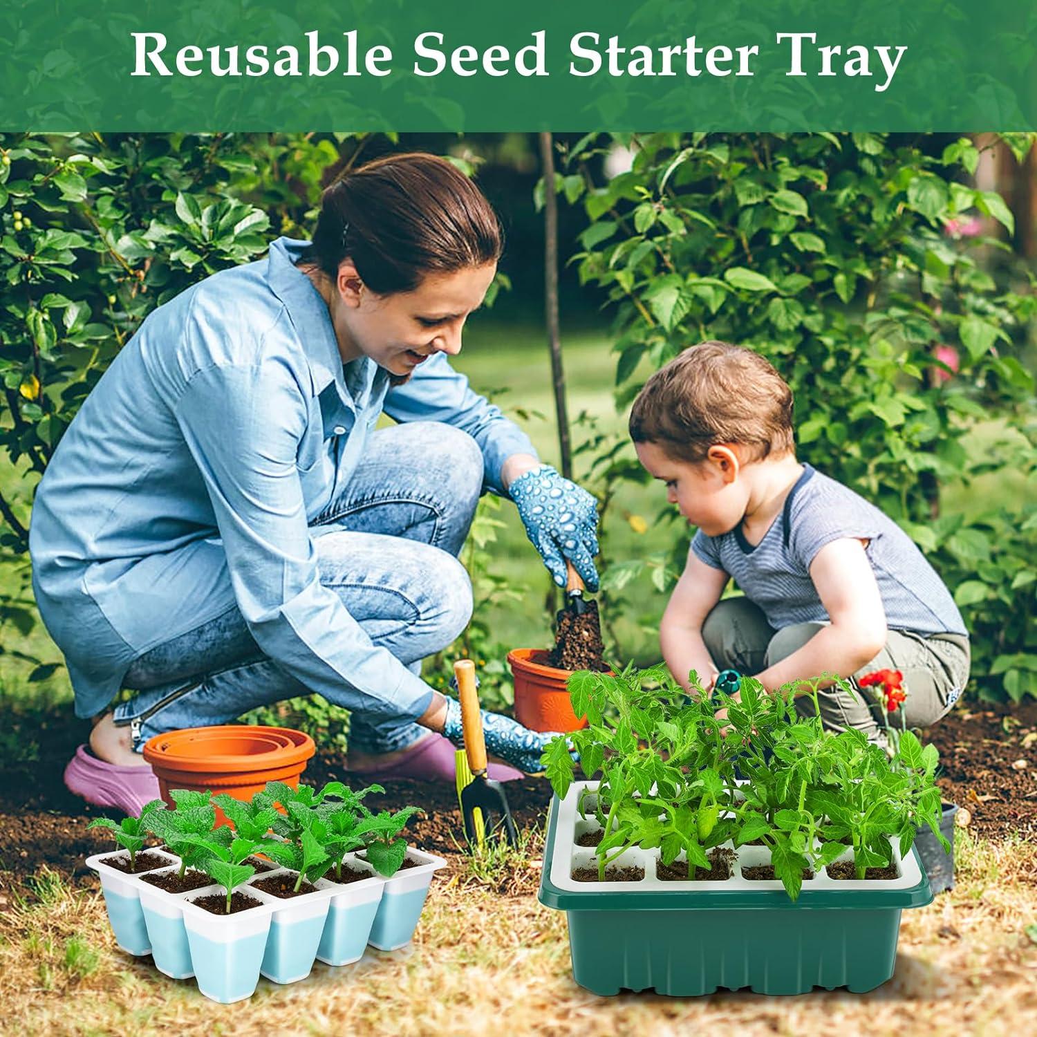 Kit de Inicio de Semillas 5 Pcs Hanaoyo con Celdas Flexibles