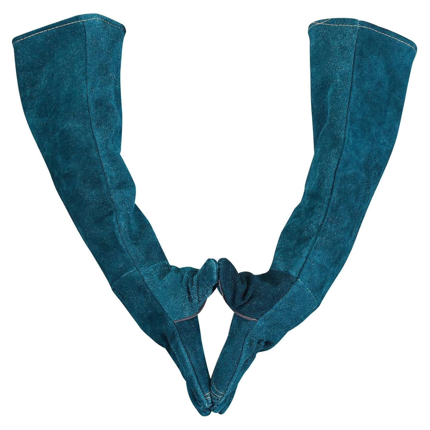 Guantes para Manejo de Animales AOWPFVV 60cm Verde Grande