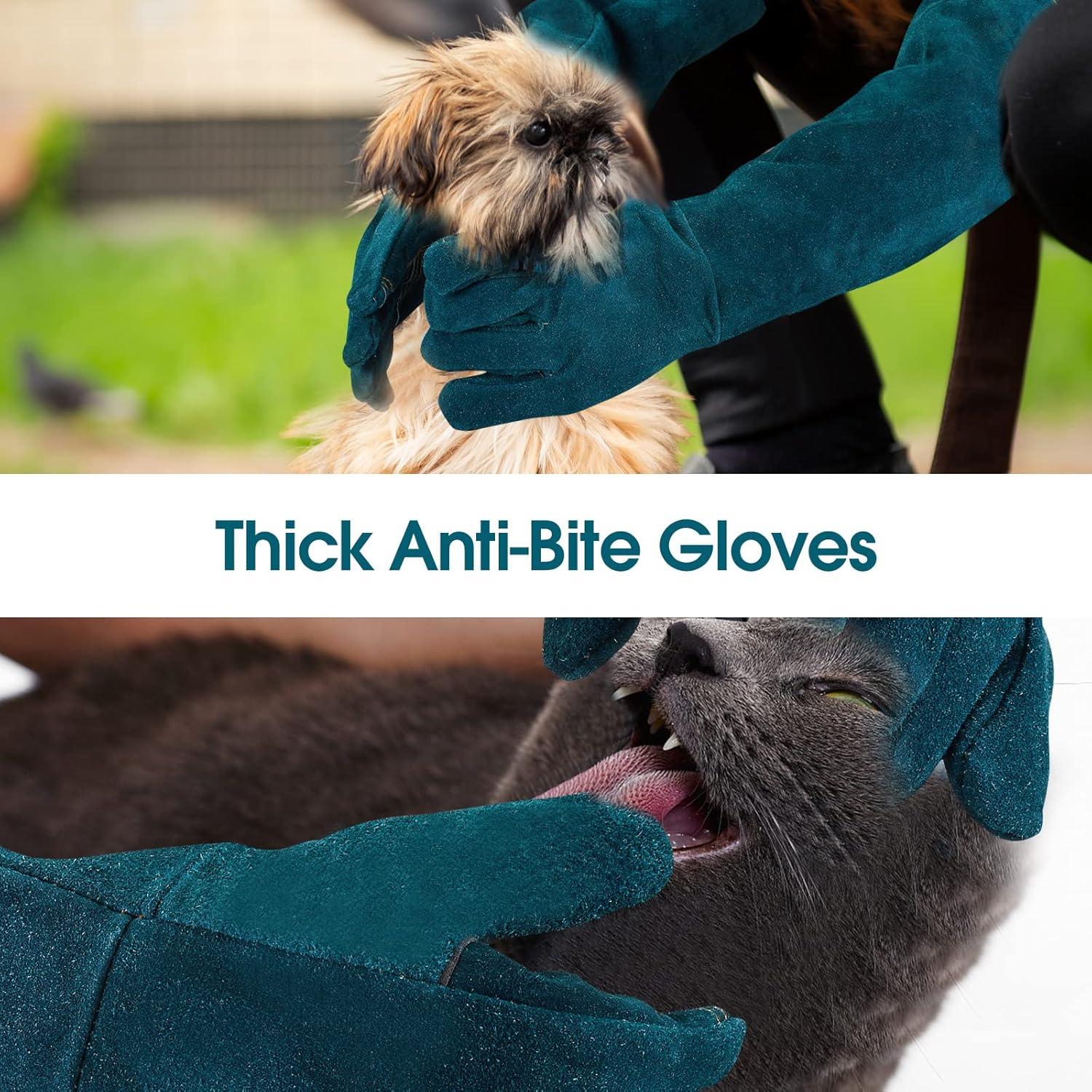 Guantes para Manejo de Animales AOWPFVV 60cm Verde Grande