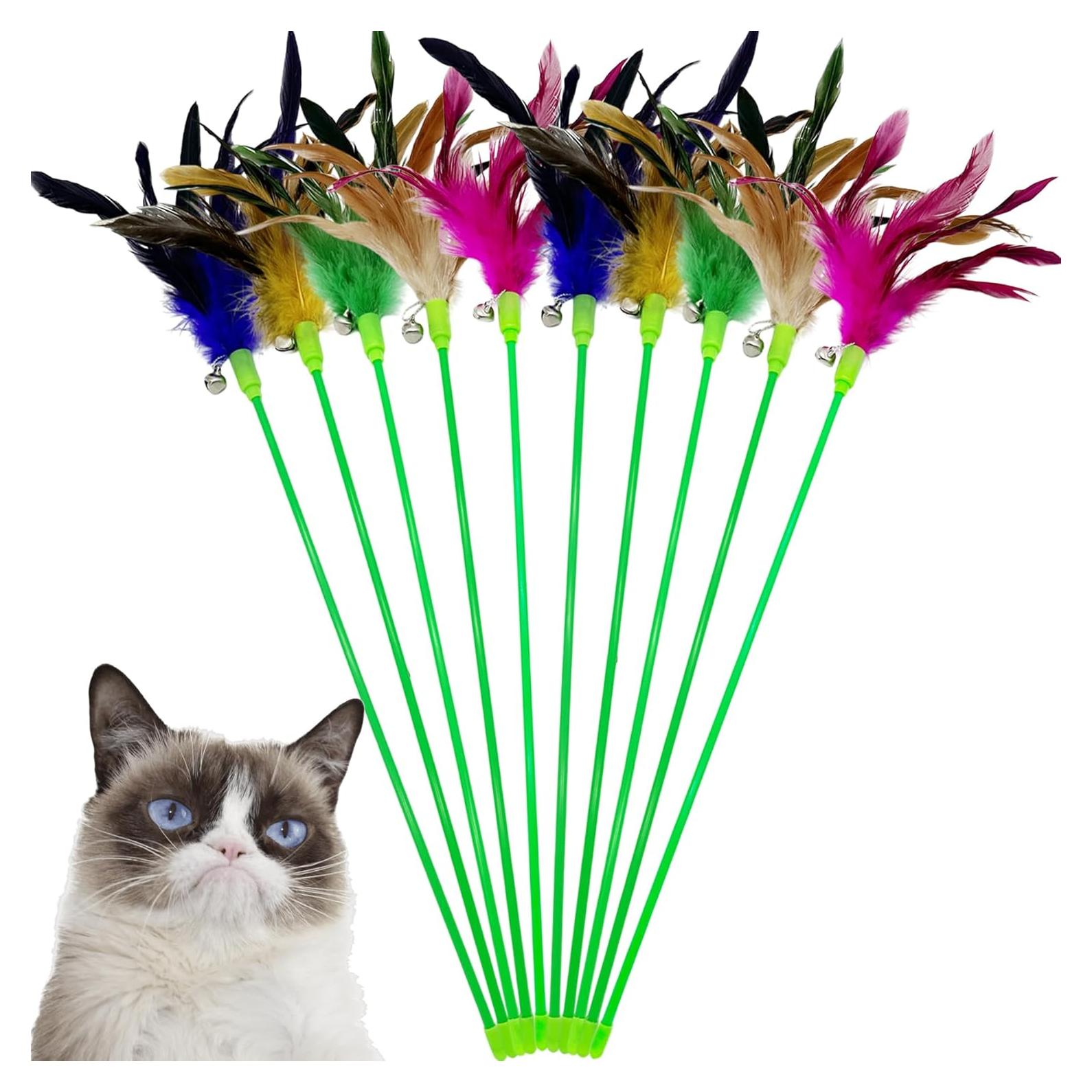 Varitas Interactivas para Gatos CATENEED, 10 Piezas 48 cm