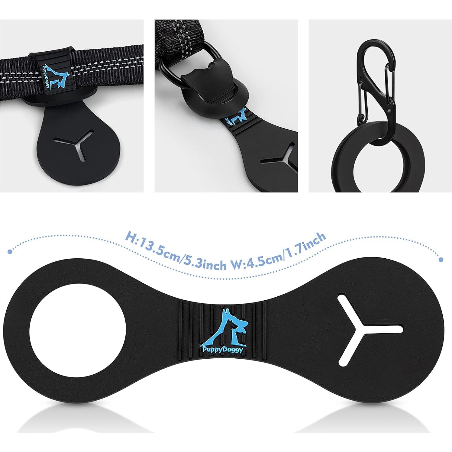 Soporte de Bolsa de Excremento PuppyDoggy - 2 Piezas Negro