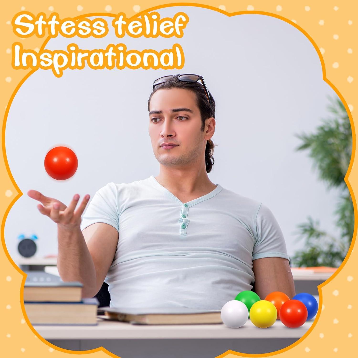 24 Pelotas de Estrés de Espuma Kymqlyw 6 Colores 6.35 cm