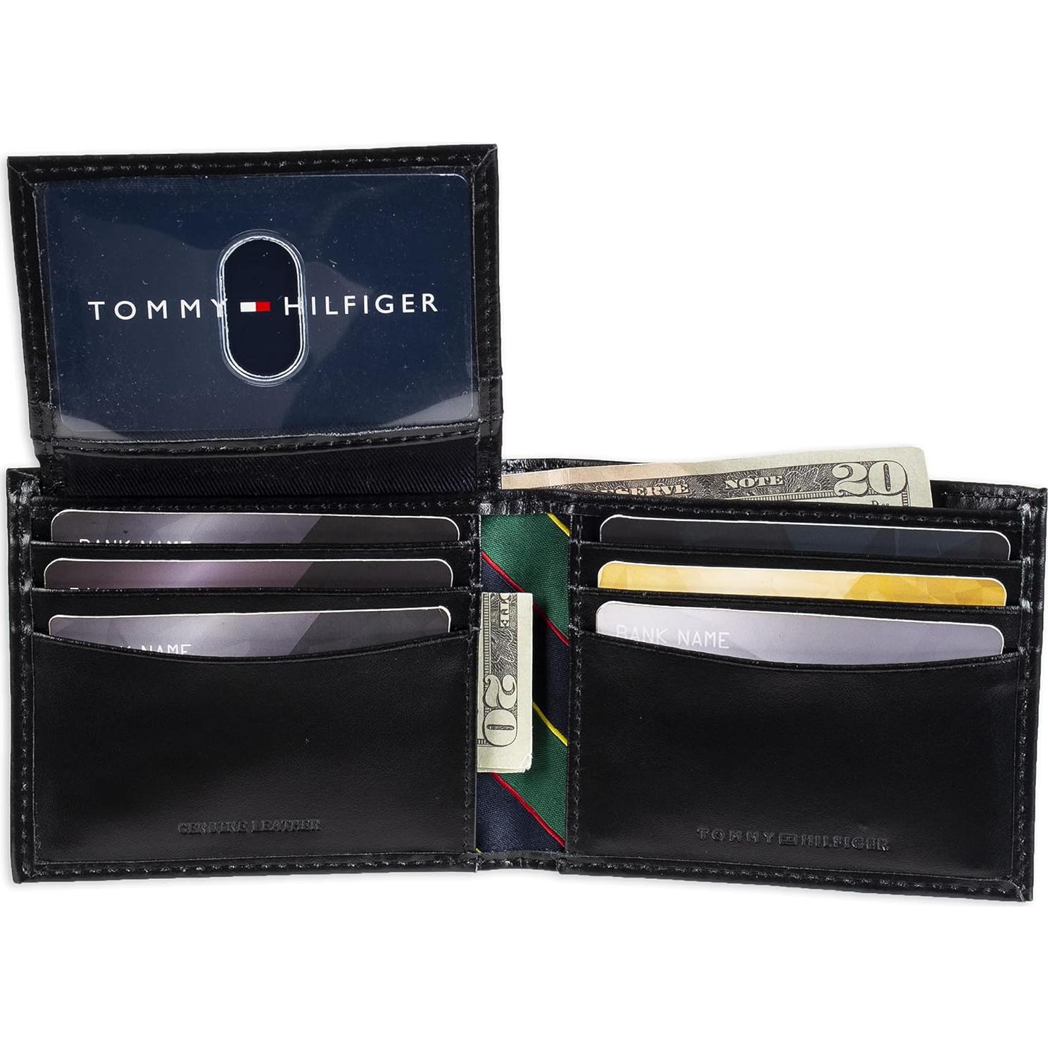 Cartera Bifold Hombre Tommy Hilfiger ID Removible Negra