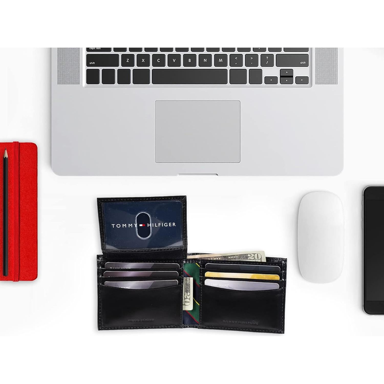 Cartera Bifold Hombre Tommy Hilfiger ID Removible Negra