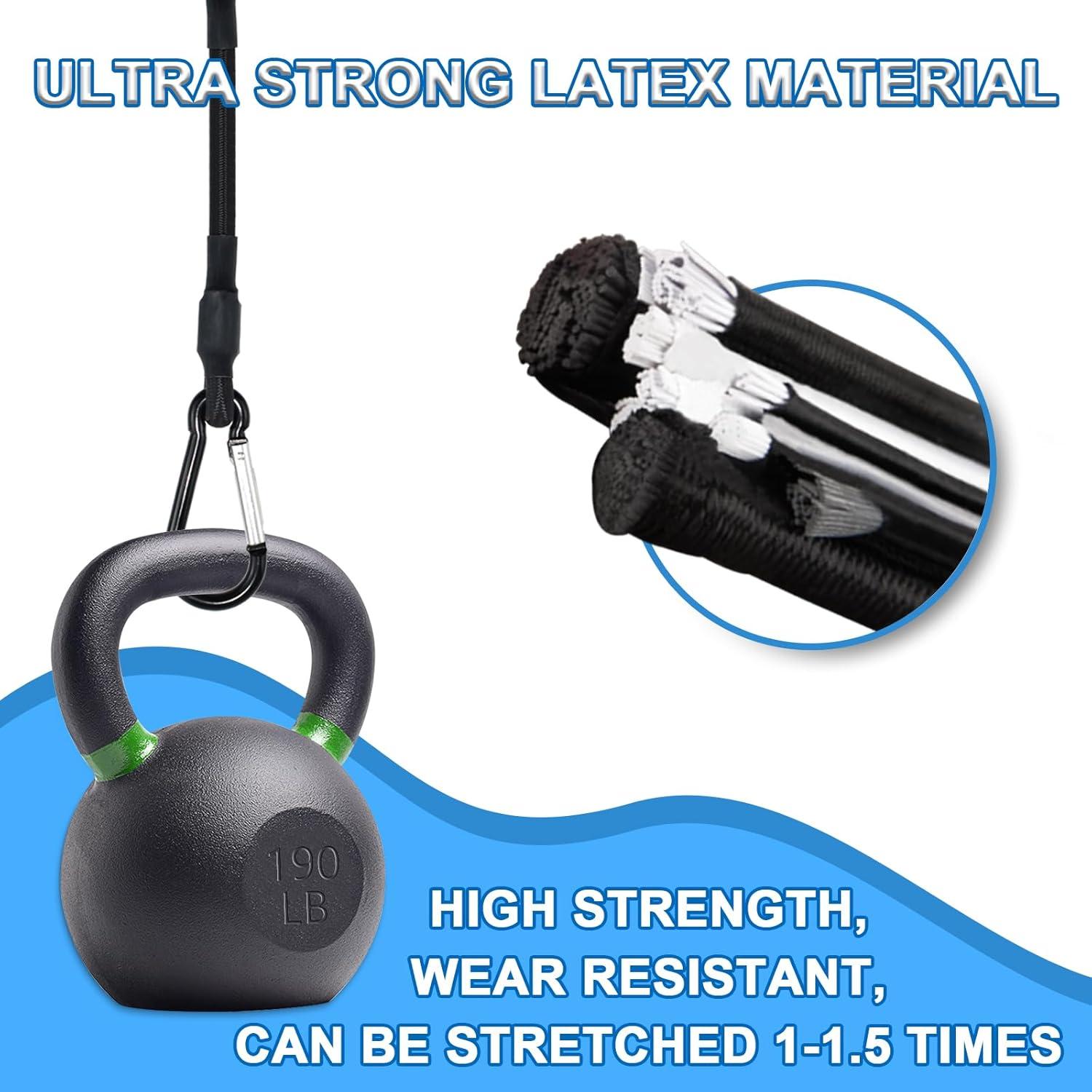 Cuerdas Bungee Cortas SDTC Tech 20 cm con Ganchos de Carabinero - Paquete de 4