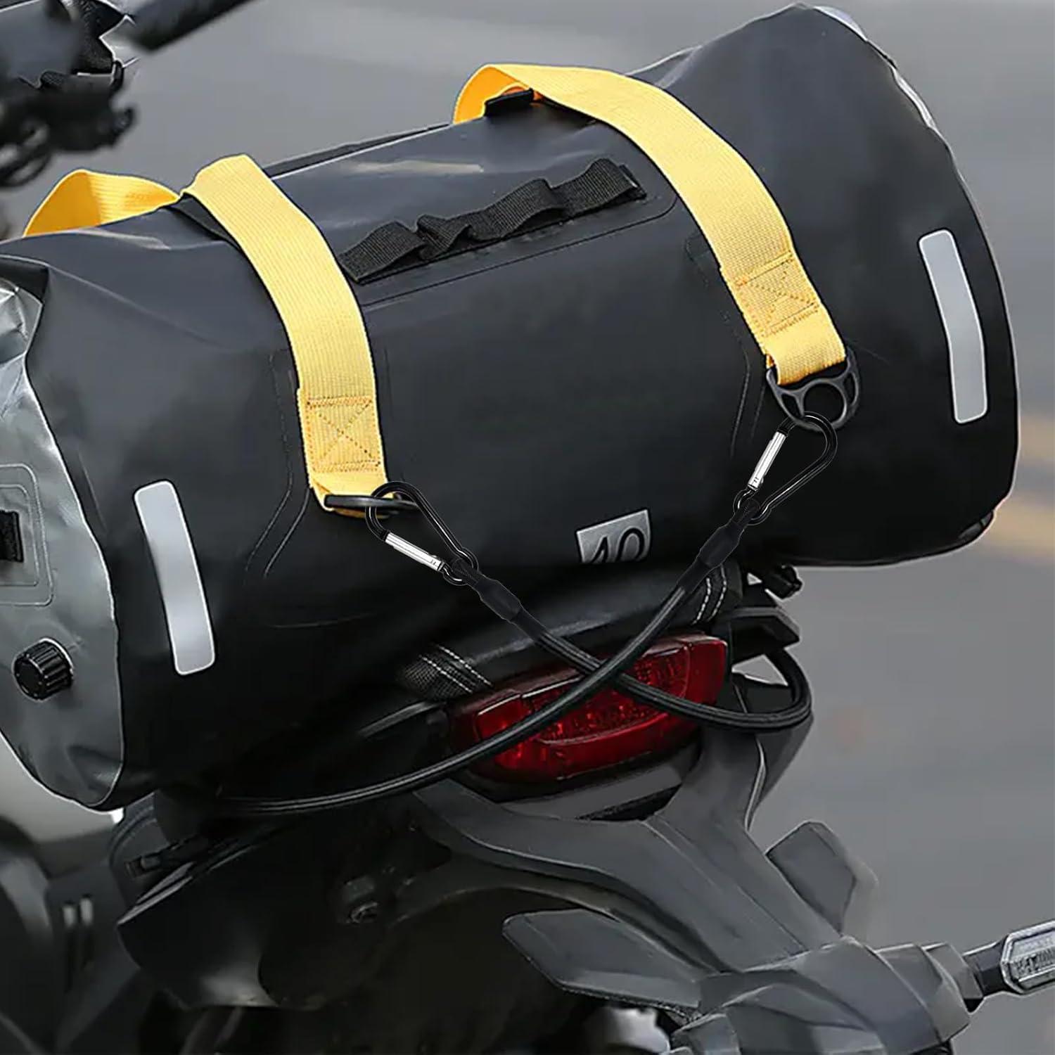 Cuerdas Bungee Cortas SDTC Tech 20 cm con Ganchos de Carabinero - Paquete de 4