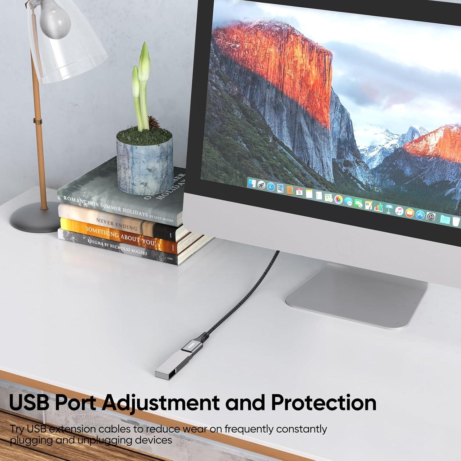 Cable de Extensión USB 0.91m FEMORO 2P 5Gbps Carga 66W