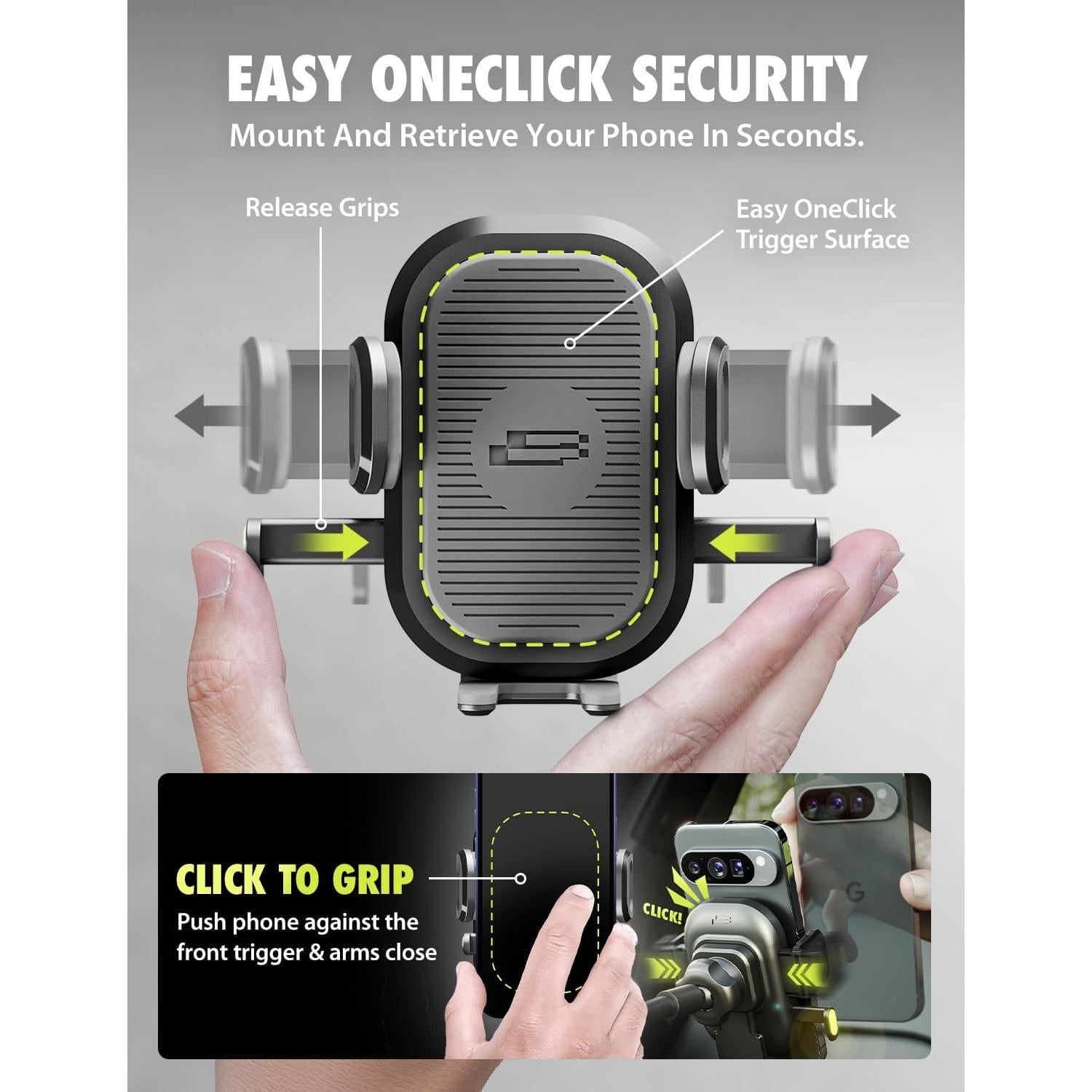 Soporte para Teléfono Móvil Bracketron Easy OneClick Negro