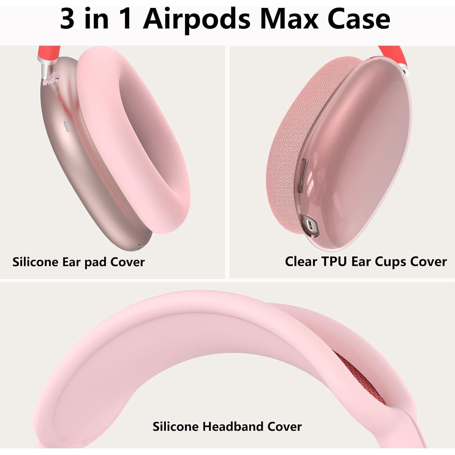 Funda 4 en 1 para Auriculares AirPods Max MINDRESY Rosa