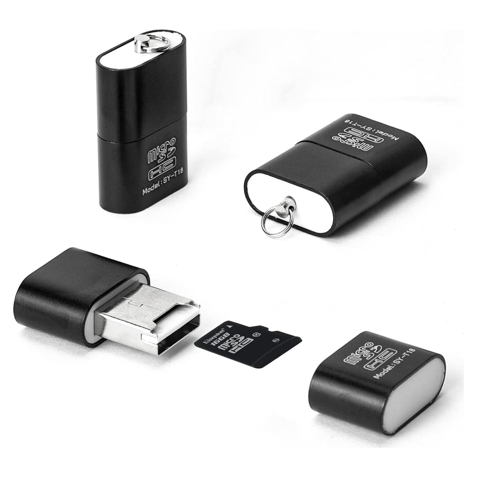 Lector de Tarjetas Micro SD USB Wansurs 3 Piezas Negro