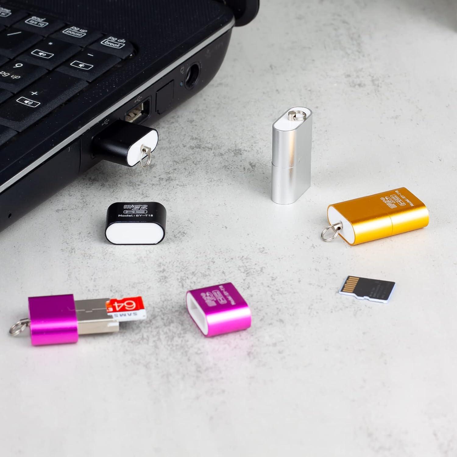 Lector de Tarjetas Micro SD USB Wansurs 3 Piezas Negro