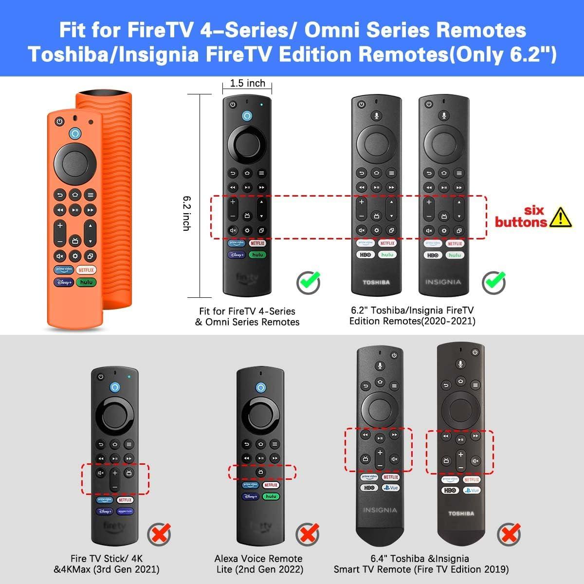 Funda de Silicona QINZAC 4Pack para Control Remoto Fire TV 6.2"