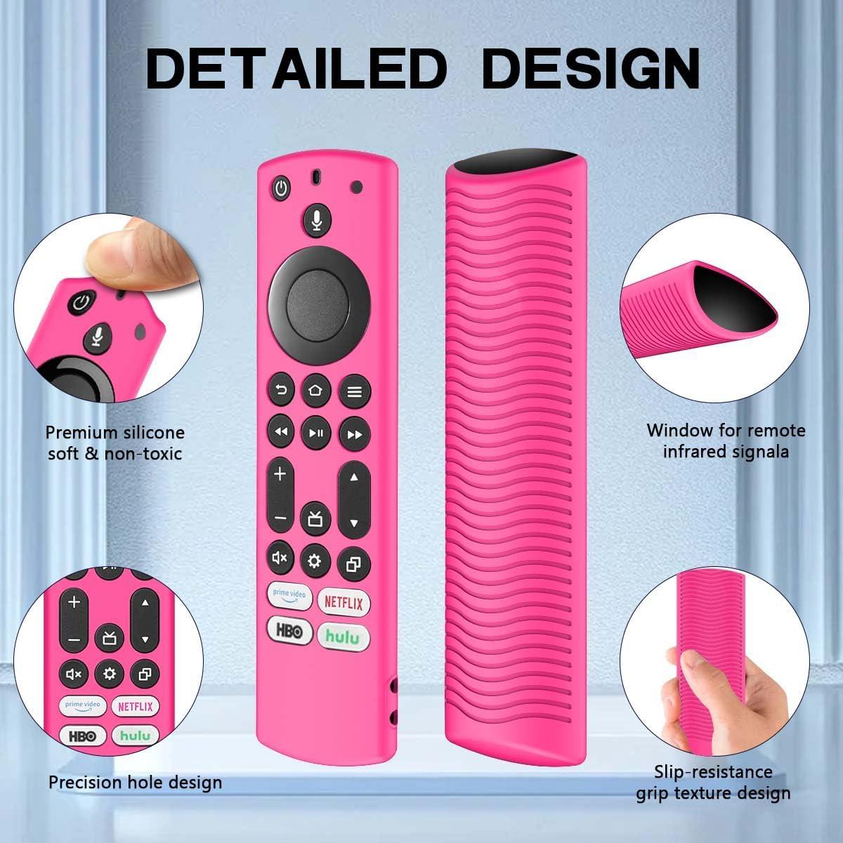 Funda de Silicona QINZAC 4Pack para Control Remoto Fire TV 6.2"