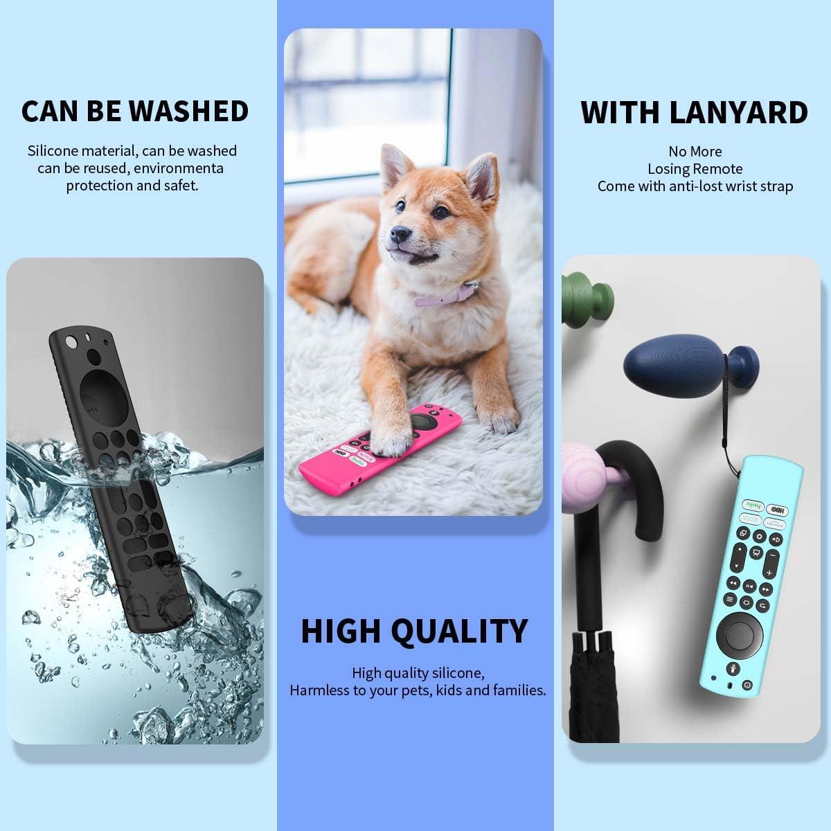 Funda de Silicona QINZAC 4Pack para Control Remoto Fire TV 6.2"