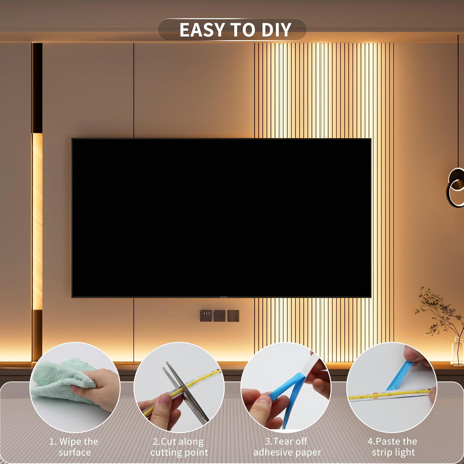 Tira LED COB 6.1m MIWISE 2700K Regulable CRI 90+