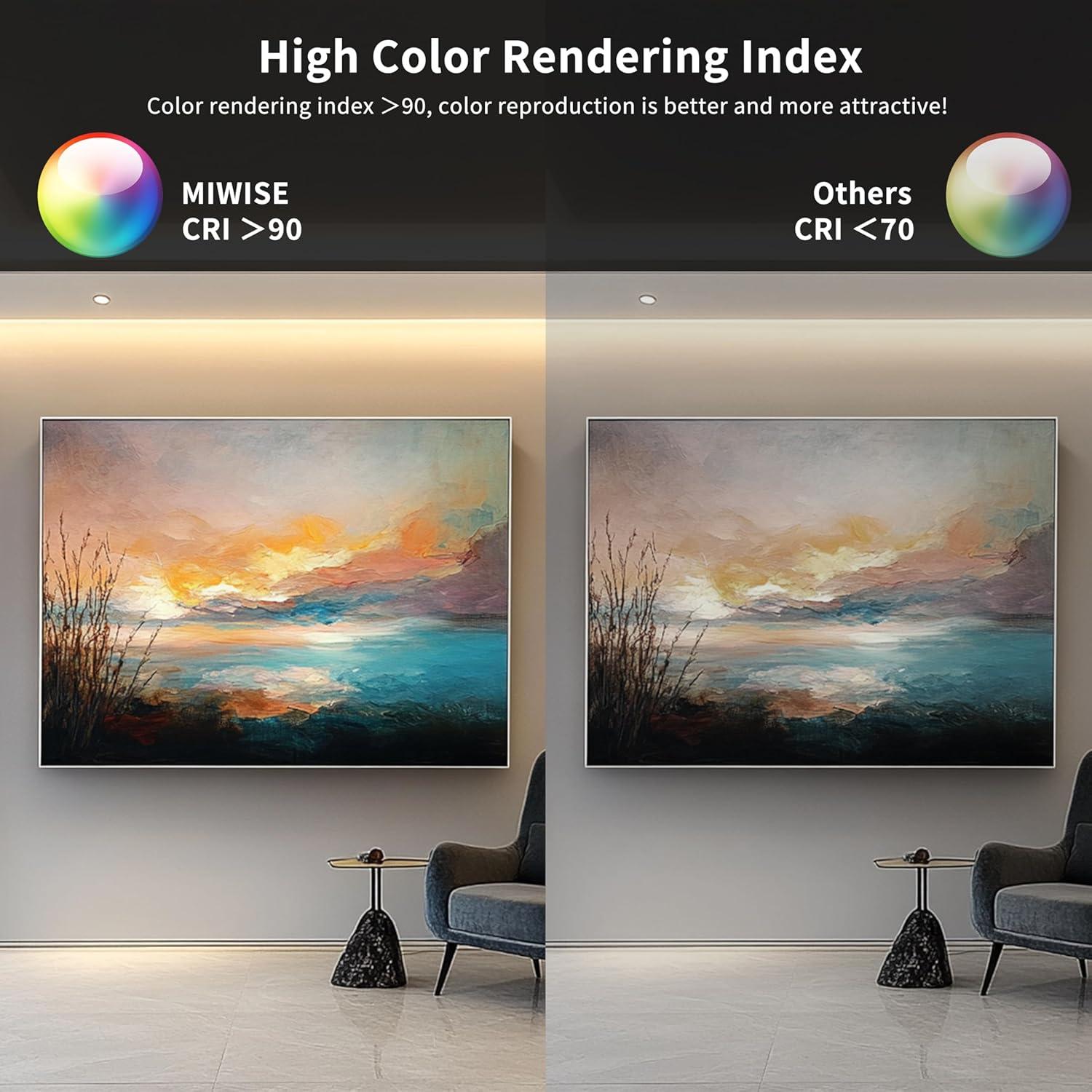 Tira LED COB 6.1m MIWISE 2700K Regulable CRI 90+