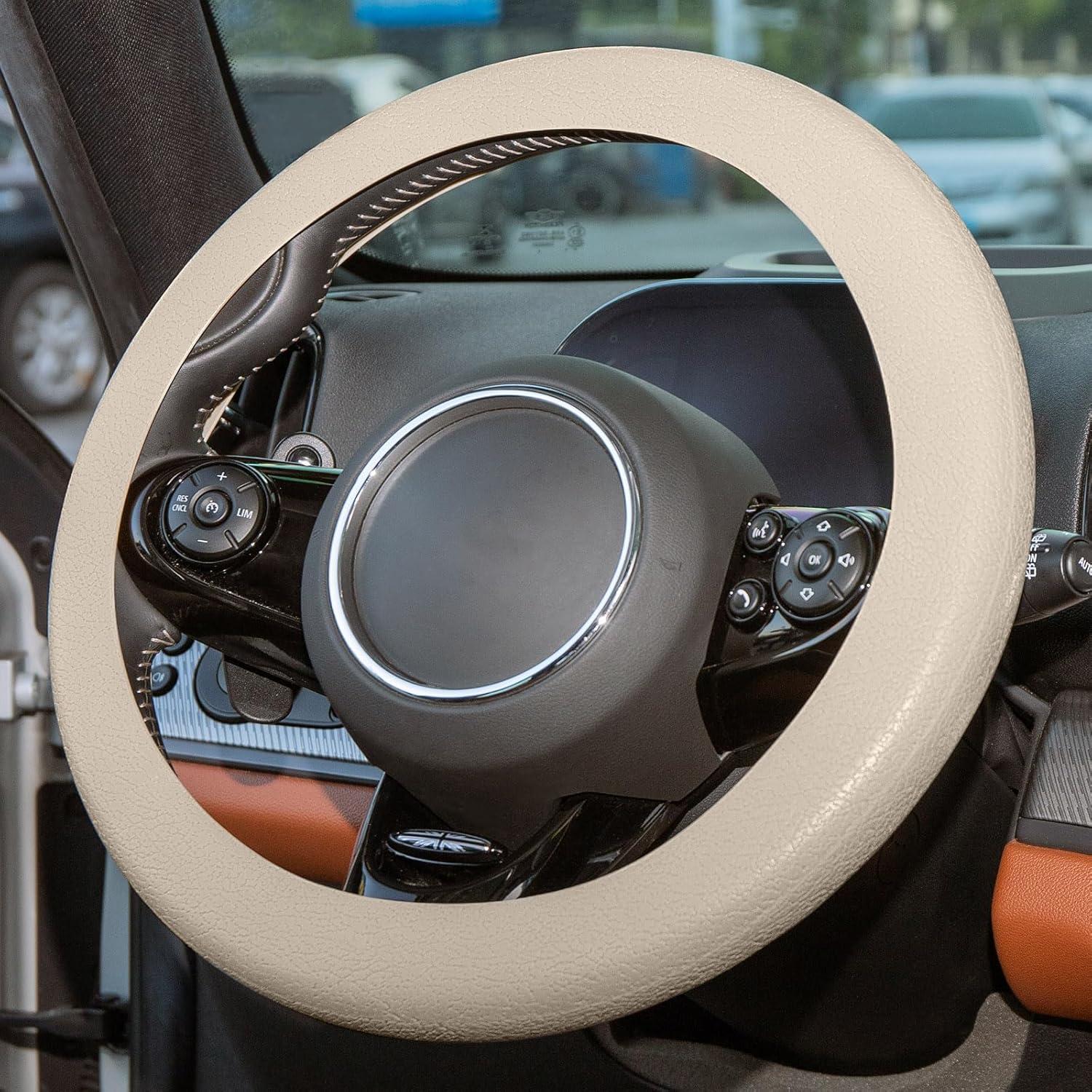 Cubierta de Volante Beige Spurtar de Silicona Antideslizante