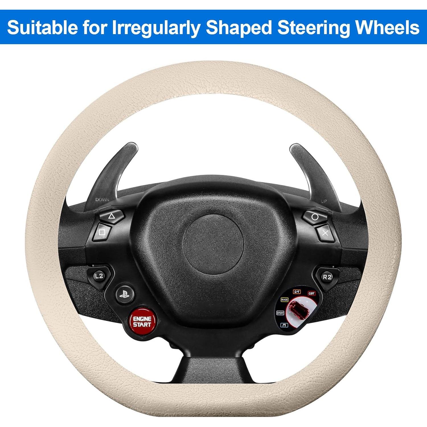 Cubierta de Volante Beige Spurtar de Silicona Antideslizante