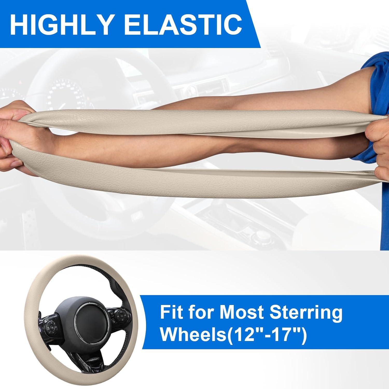 Cubierta de Volante Beige Spurtar de Silicona Antideslizante