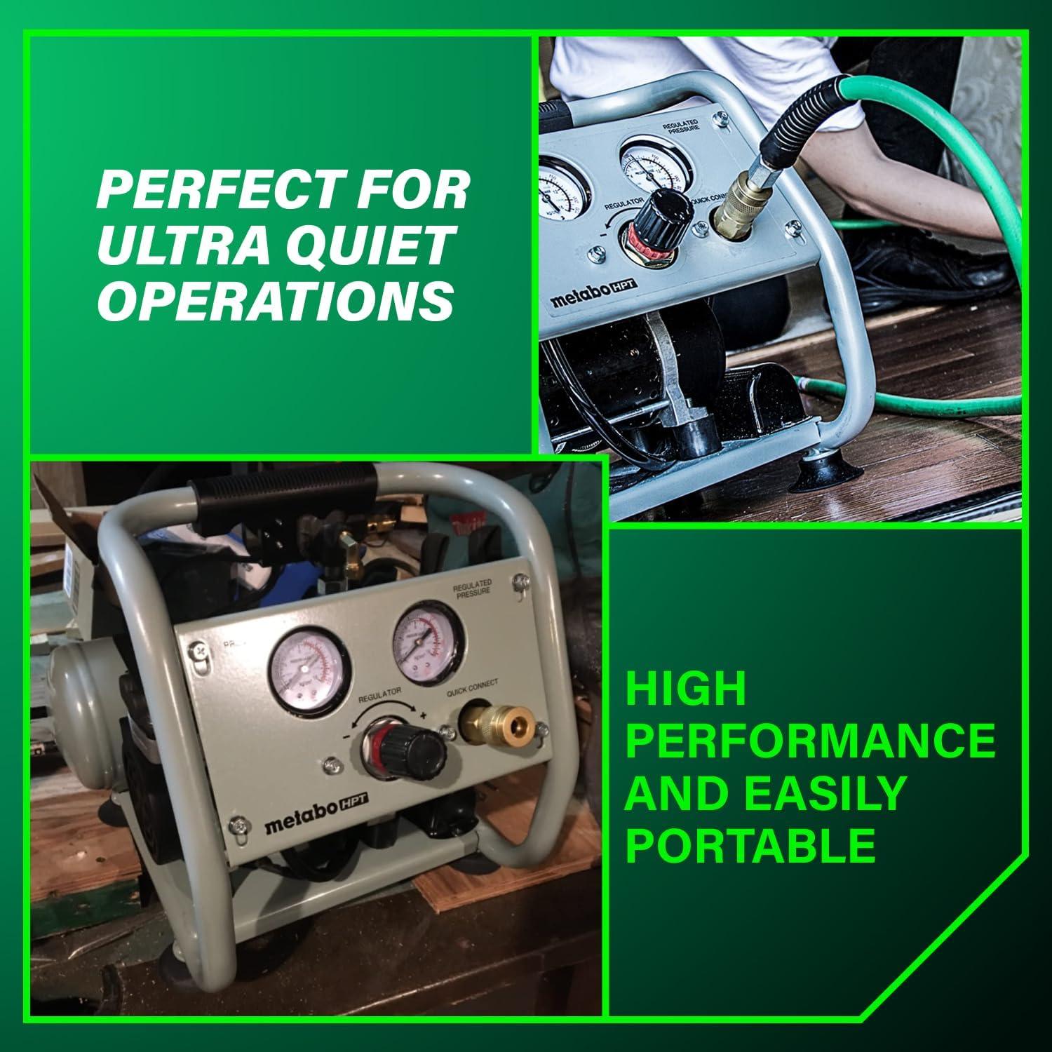 Compresor de Aire Silencioso Metabo HPT EC28M 1 Galón 59 dB