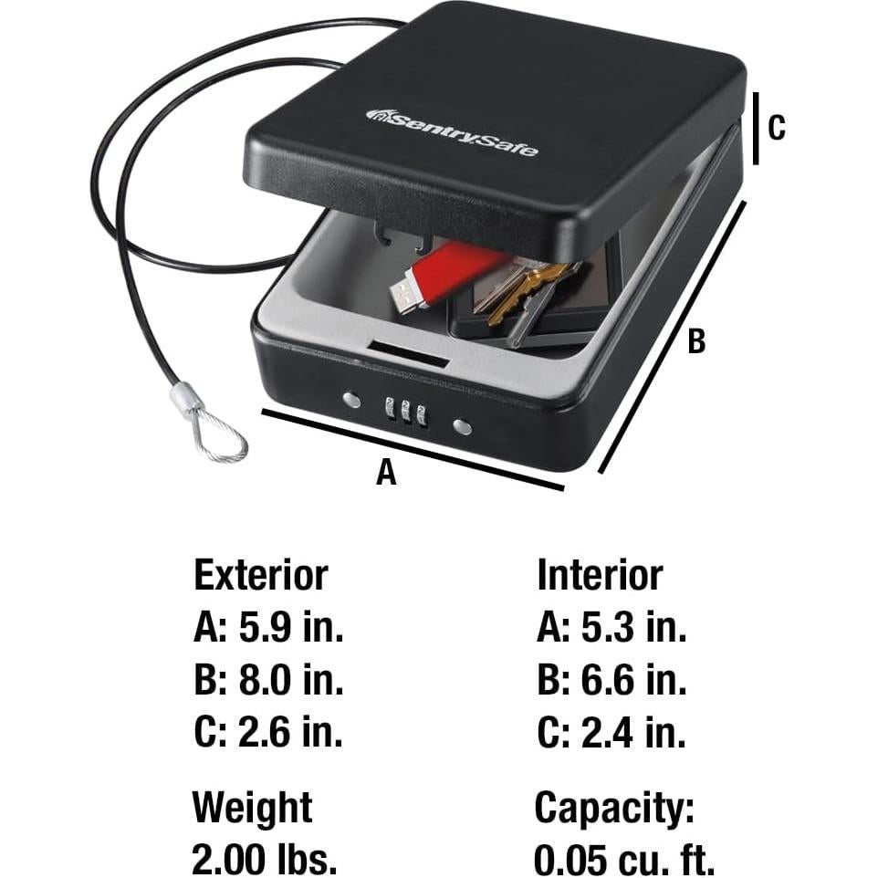 Caja Fuerte Pequeña SentrySafe P005C con Cerradura Combinación