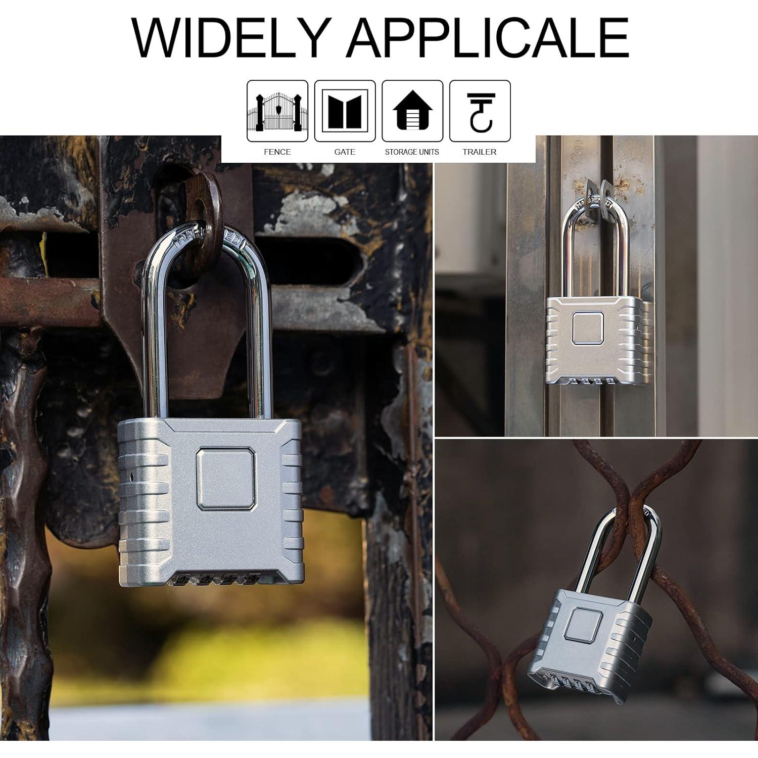 Candado de Combinación ZGSJ 837 Alta Resistencia 4 Dígitos