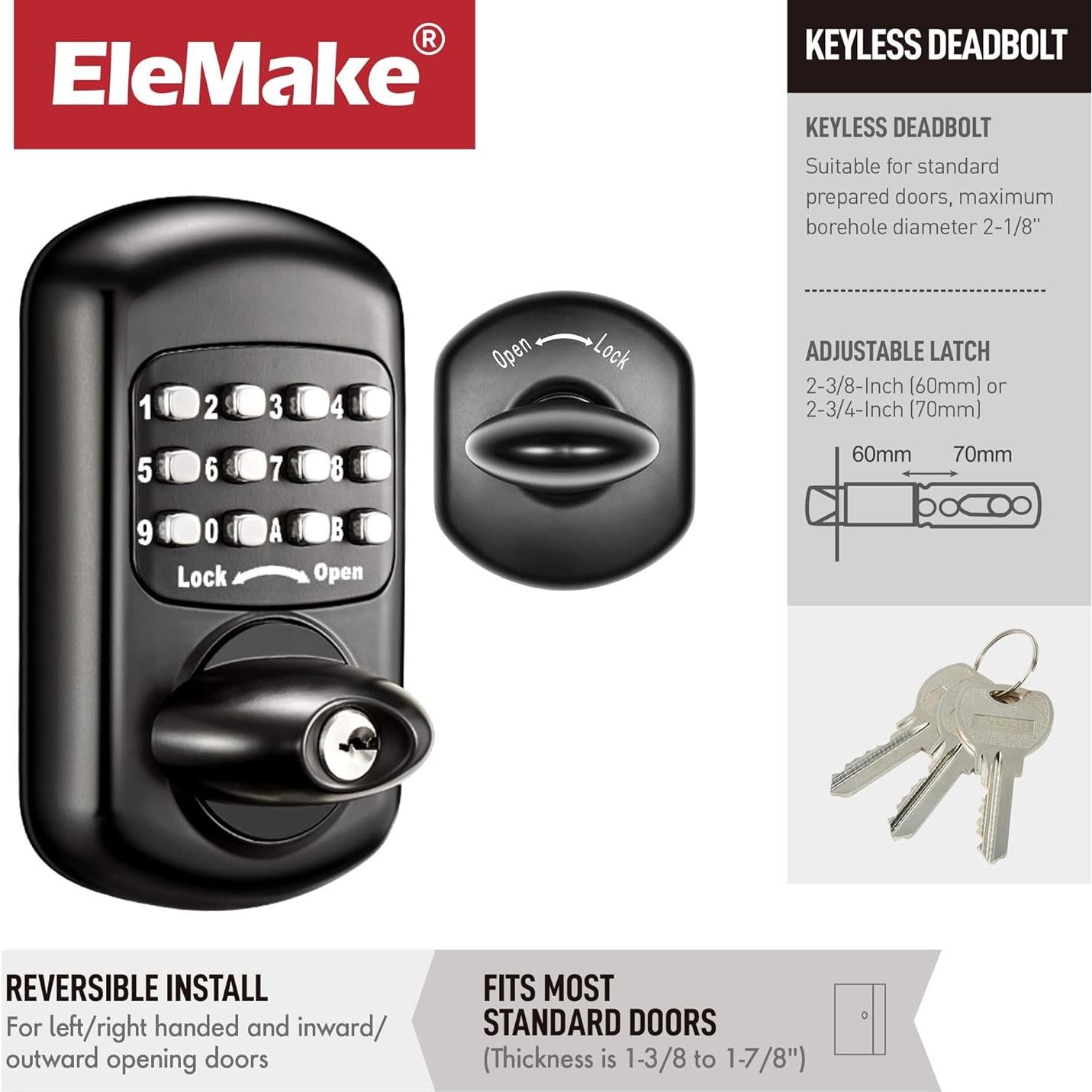 Cerradura de Puerta Digital STEINBRÜCKE MKD-001ZB-SK Sin Llave