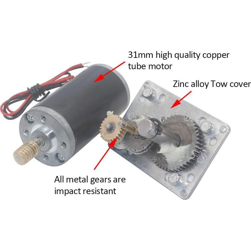 Motor Eléctrico de Engranaje de Gusano Estink 24V 10RPM 8mm