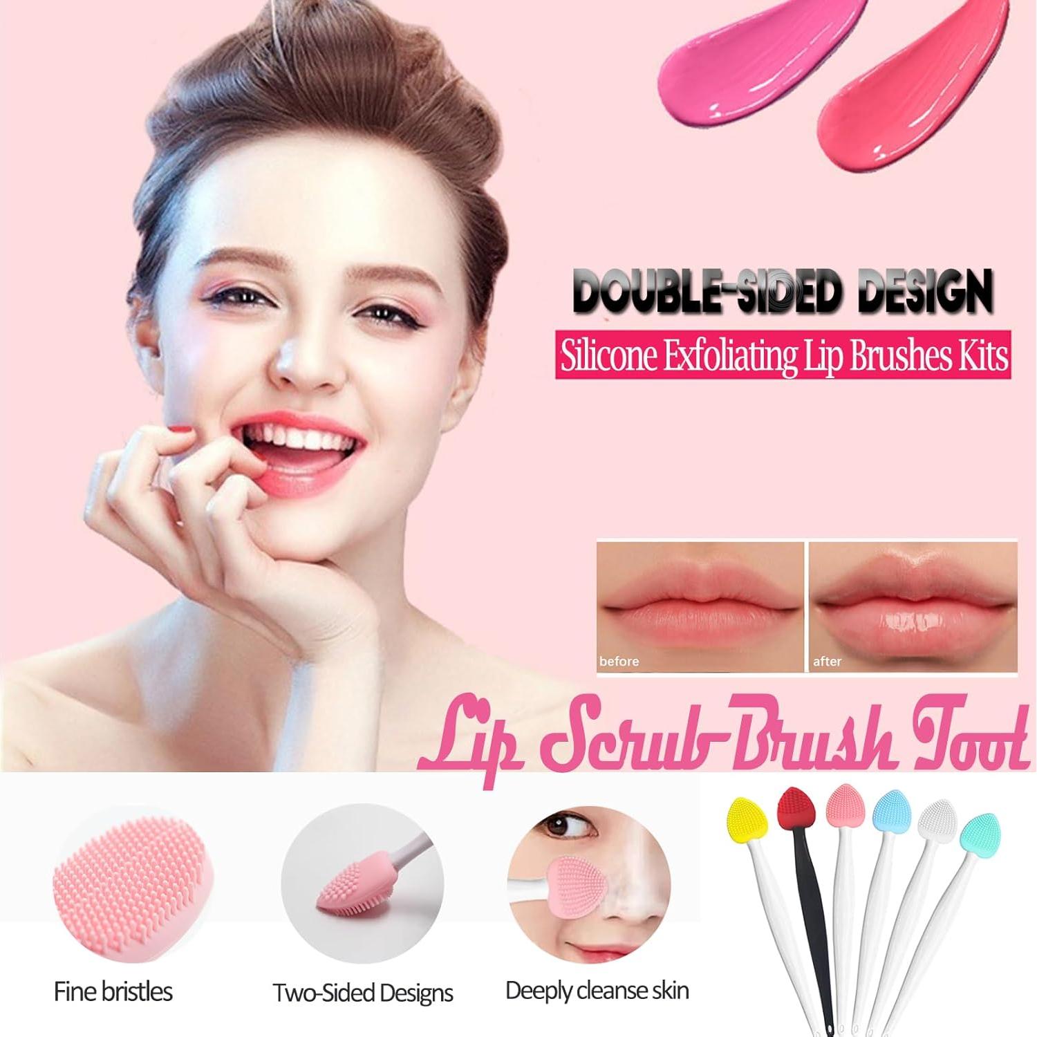 Cepillo Exfoliante de Silicona para Labios - 3 Colores