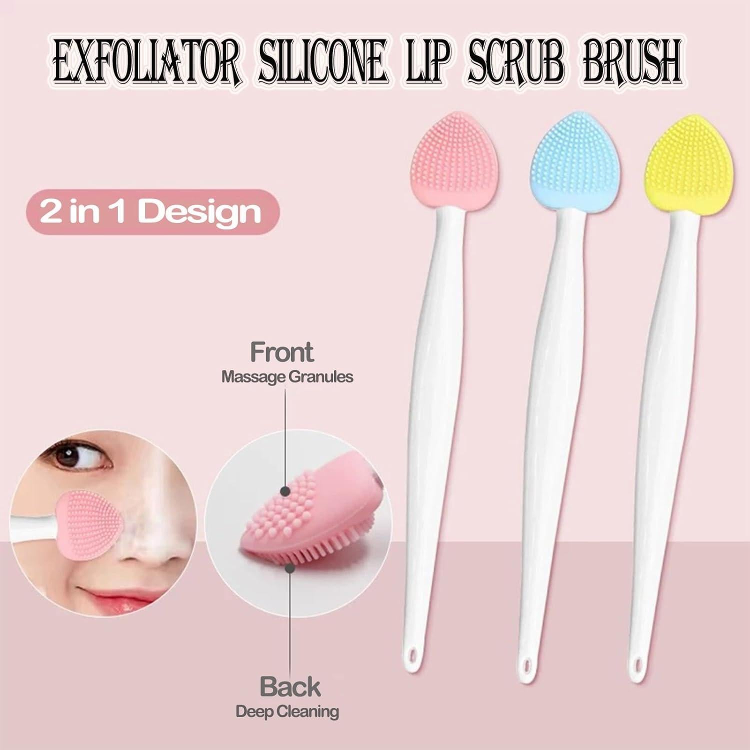 Cepillo Exfoliante de Silicona para Labios - 3 Colores