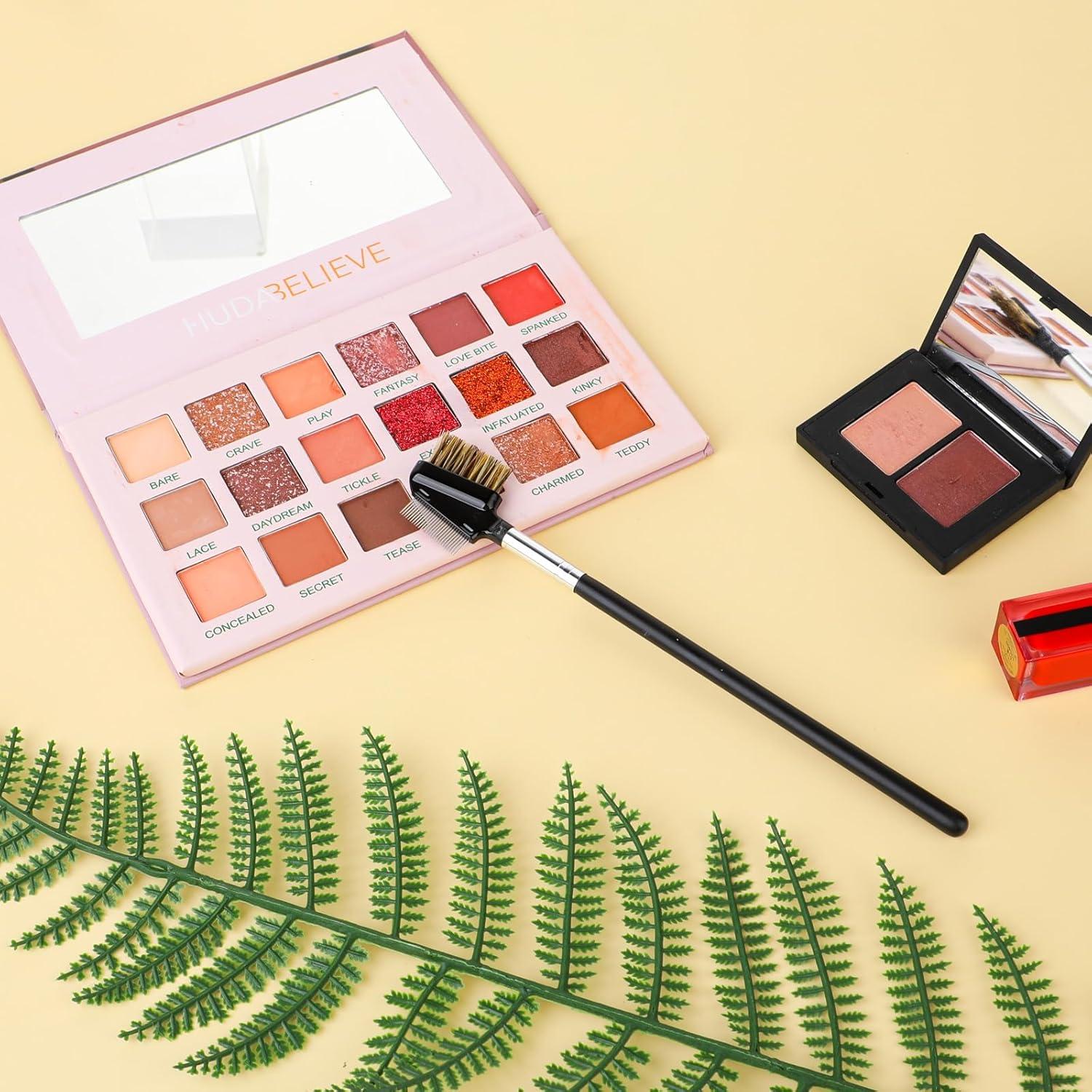 Cepillo de Cejas y Pestañas KALIONE Doble Cabeza Metal 15cm