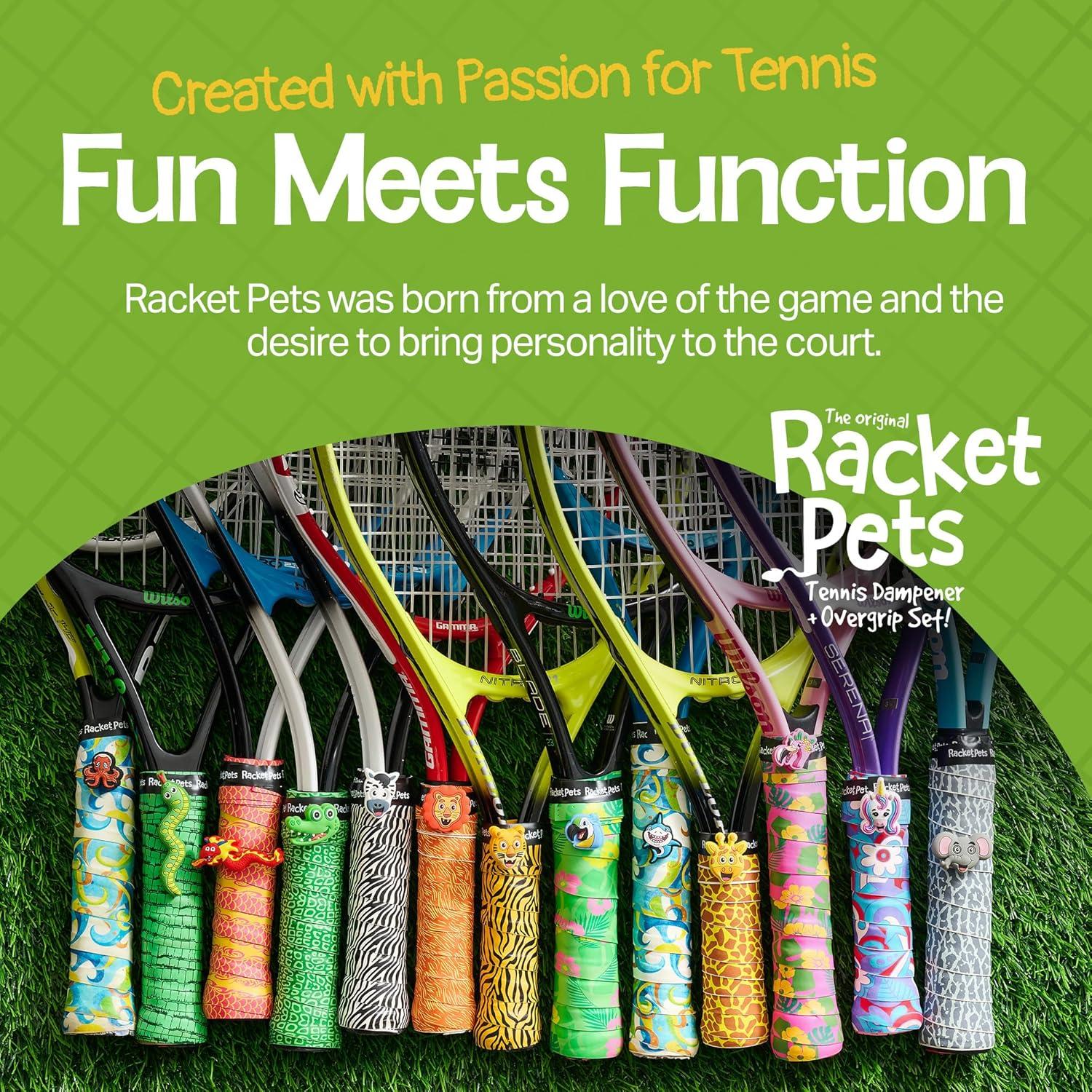 Dampener y Cinta de Overgrip Racket Pets Cocodrilo Tenis