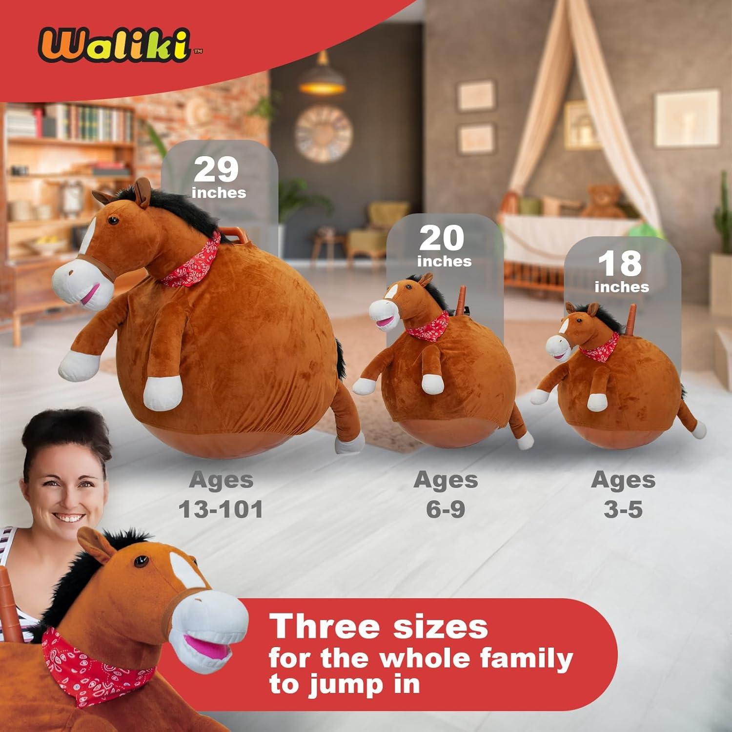 Bola Saltarina WALIKI Caballo para Adultos 13 a 101 Años