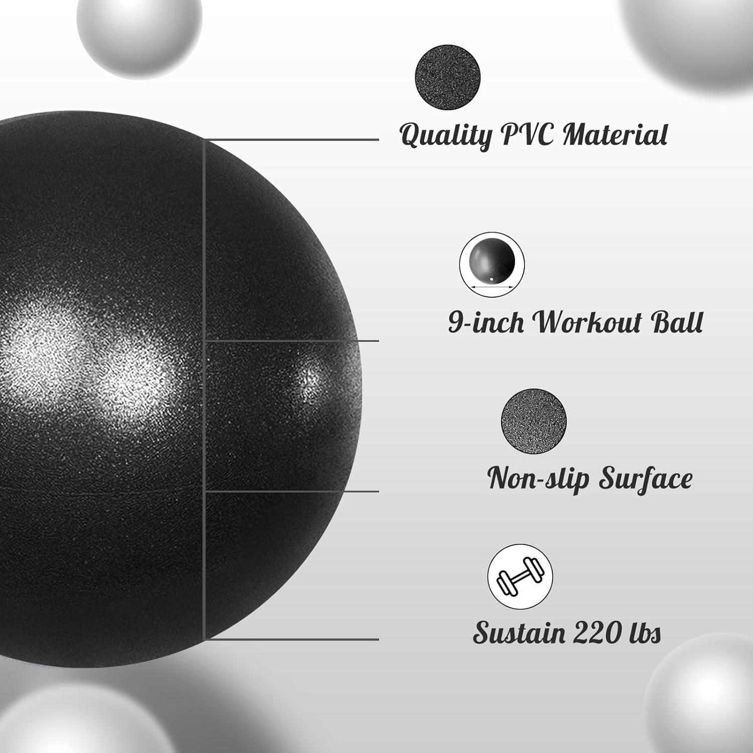 Pelota de Pilates Pimoys 22.86 cm PVC para Ejercicio y Yoga