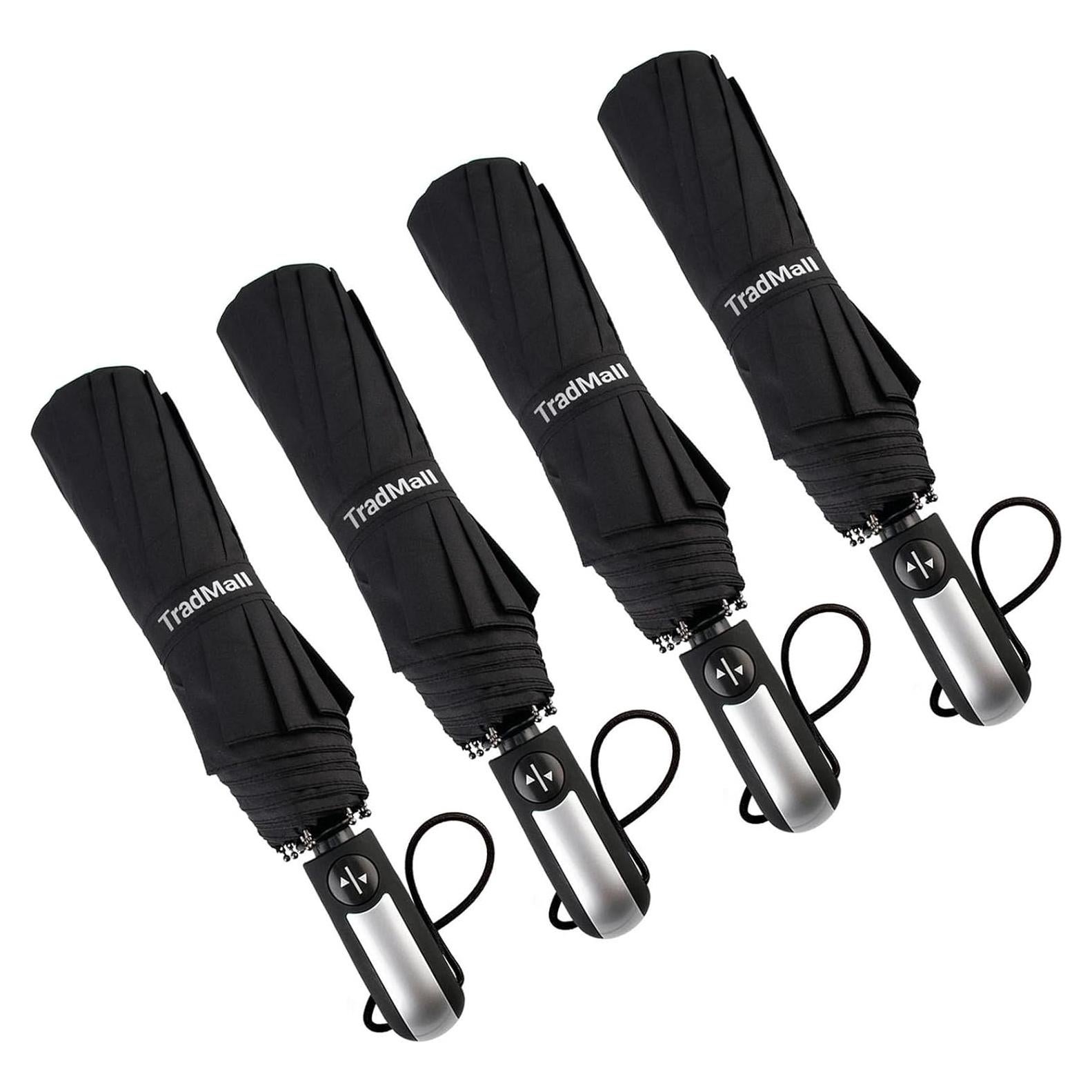 Paraguas de Viaje TradMall 4 Pack 116.84 cm Auto Abrir
