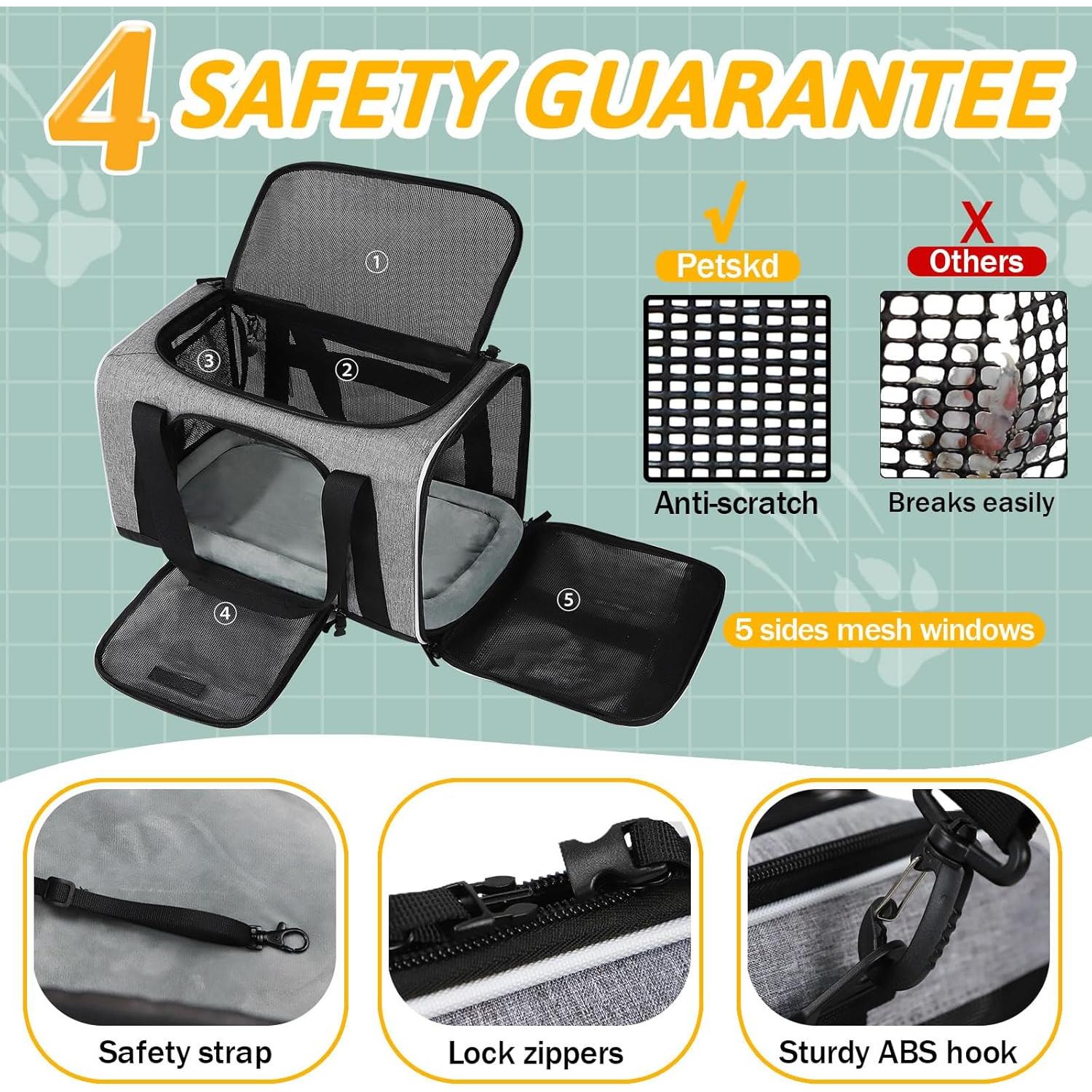 Transportín para Mascotas Petskd 43x33x24 cm Aprobado