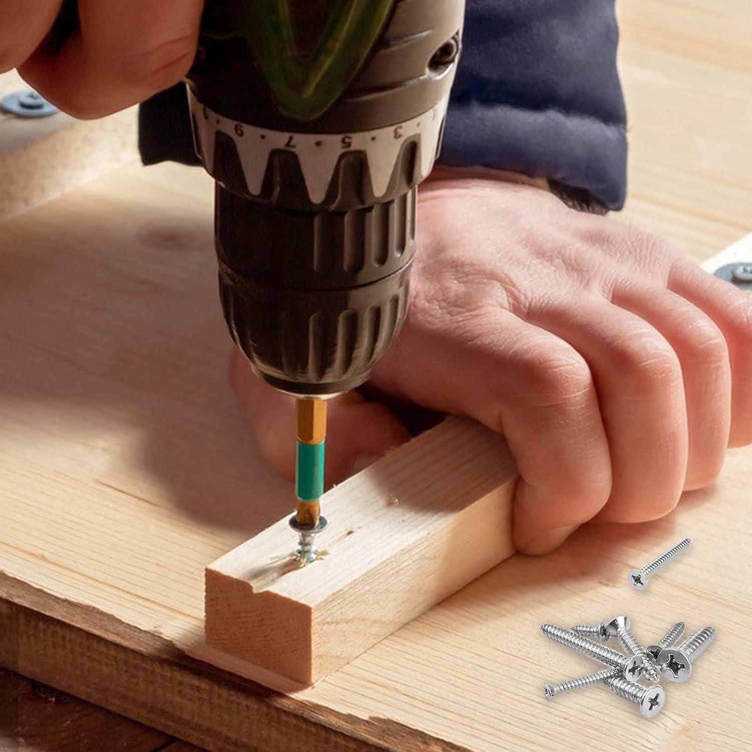 Juego de Tornillos de Acero Inoxidable VIGRUE 450Pcs #4 a #12