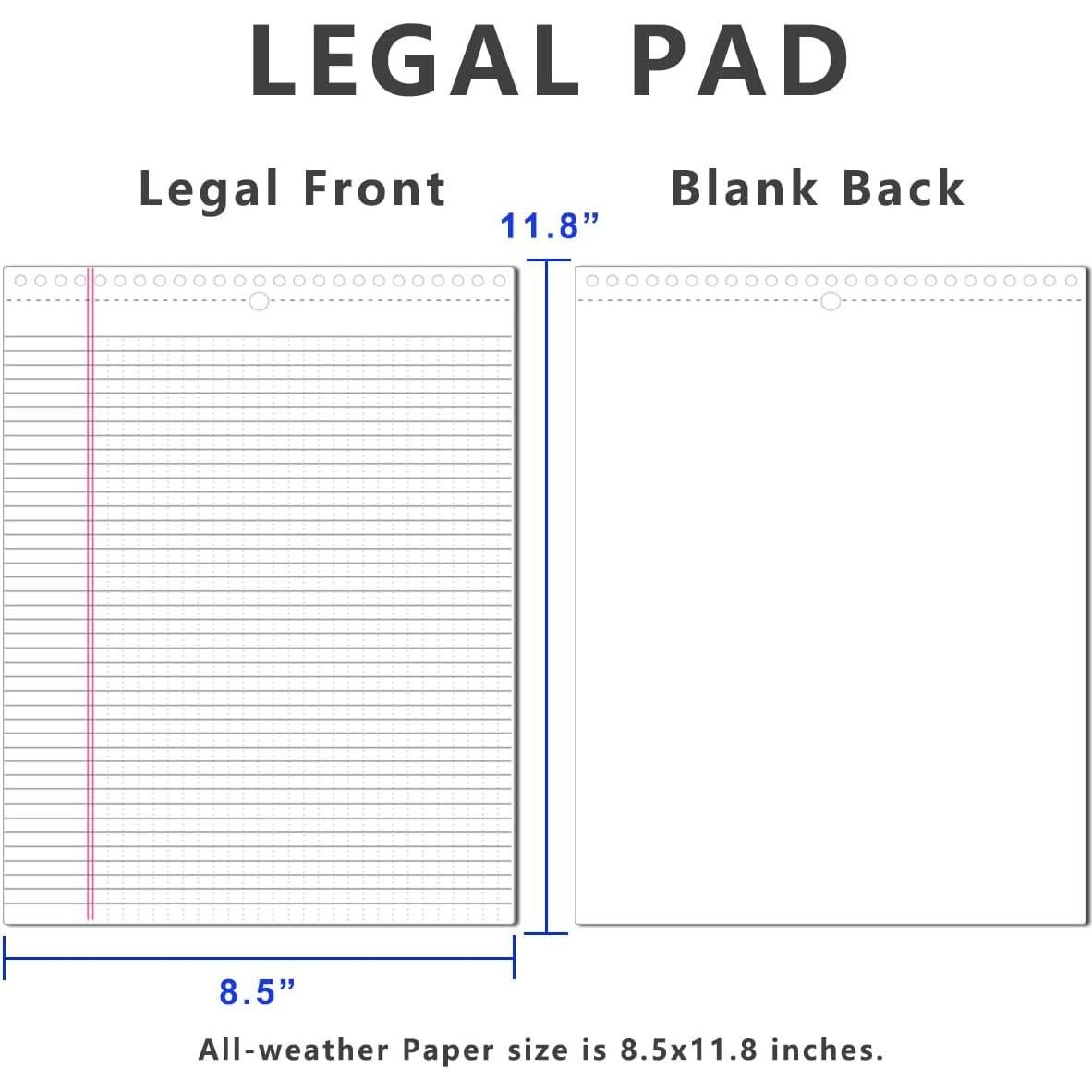 Cuaderno Legal WRENBEN Impermeable A4 Negro 100 Páginas