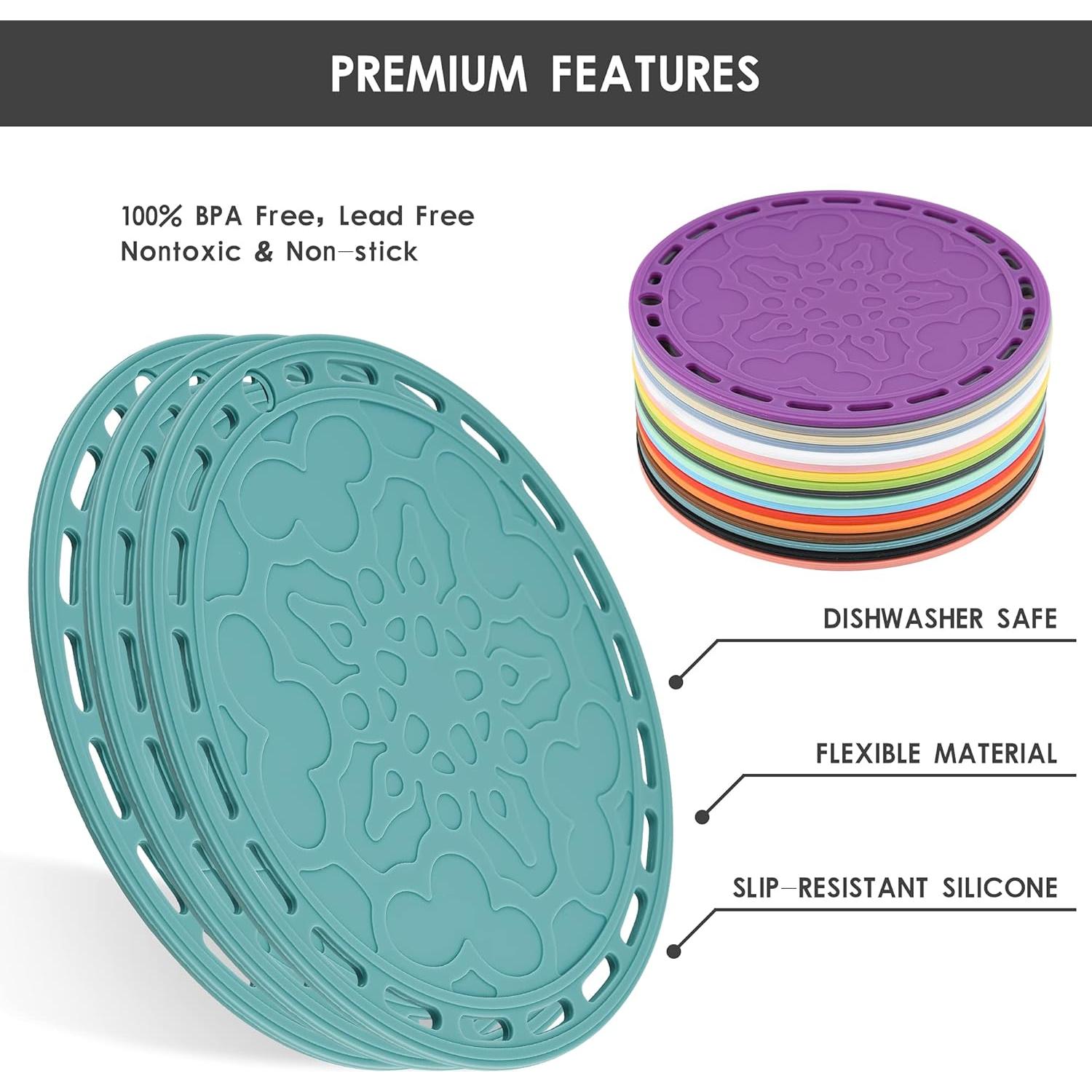 Alfombrillas de Silicona Smithcraft Juego de 3 Redondas 20x20cm