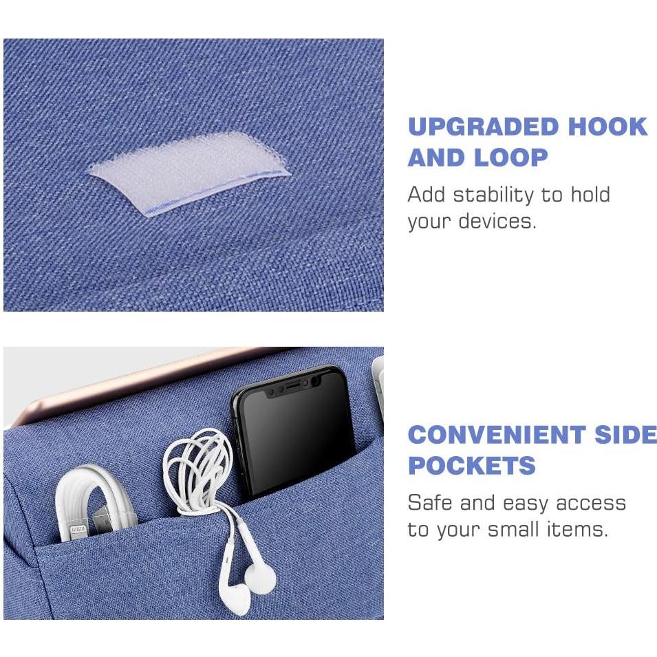 Soporte de Almohada para Tableta MoKo Azul Denim 32x24x17 cm