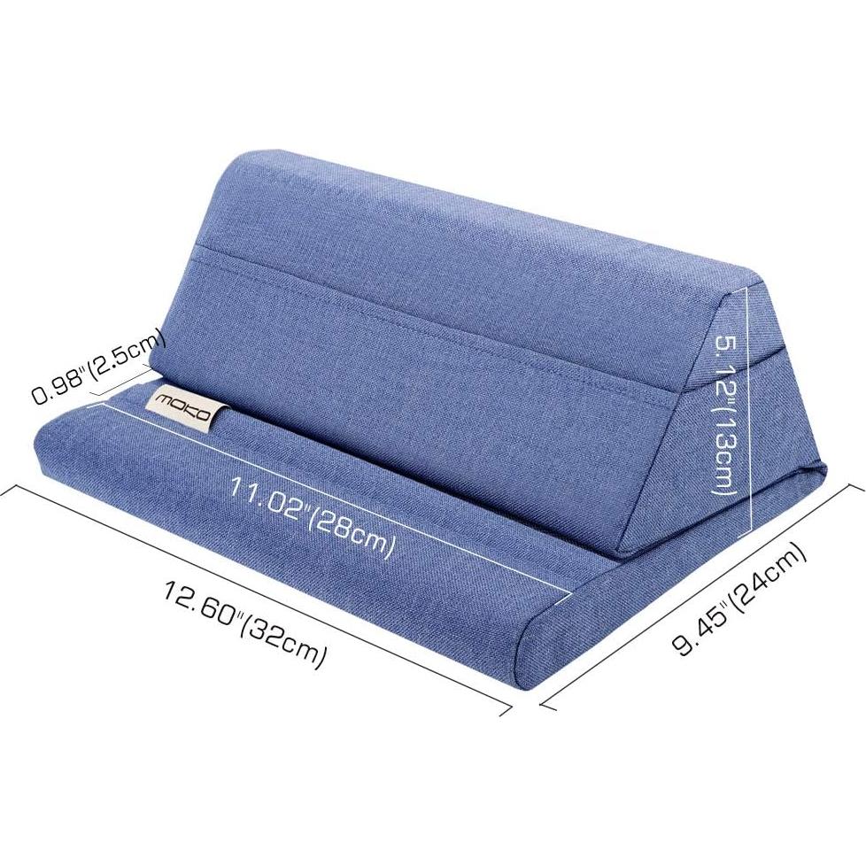 Soporte de Almohada para Tableta MoKo Azul Denim 32x24x17 cm