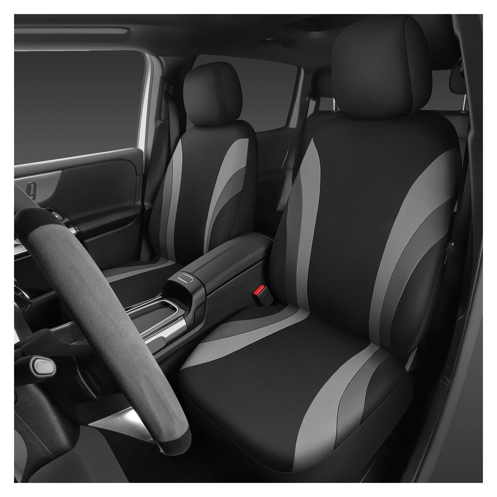 Fundas de Asiento de Coche CAR PASS EVA Impermeables - Negro y Gris